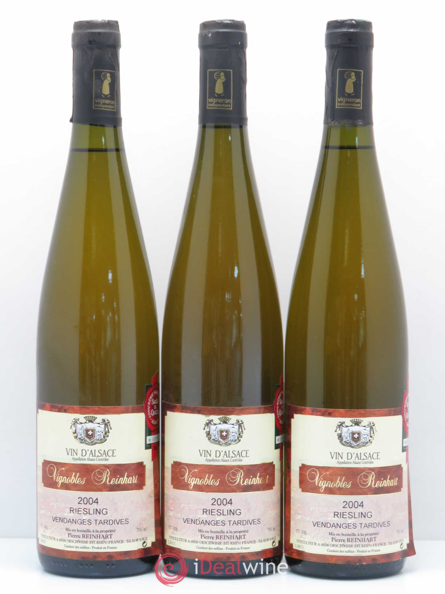 Riesling Vendanges Tardives Reinhart 2004 - Posten von 6 Flaschen - 1