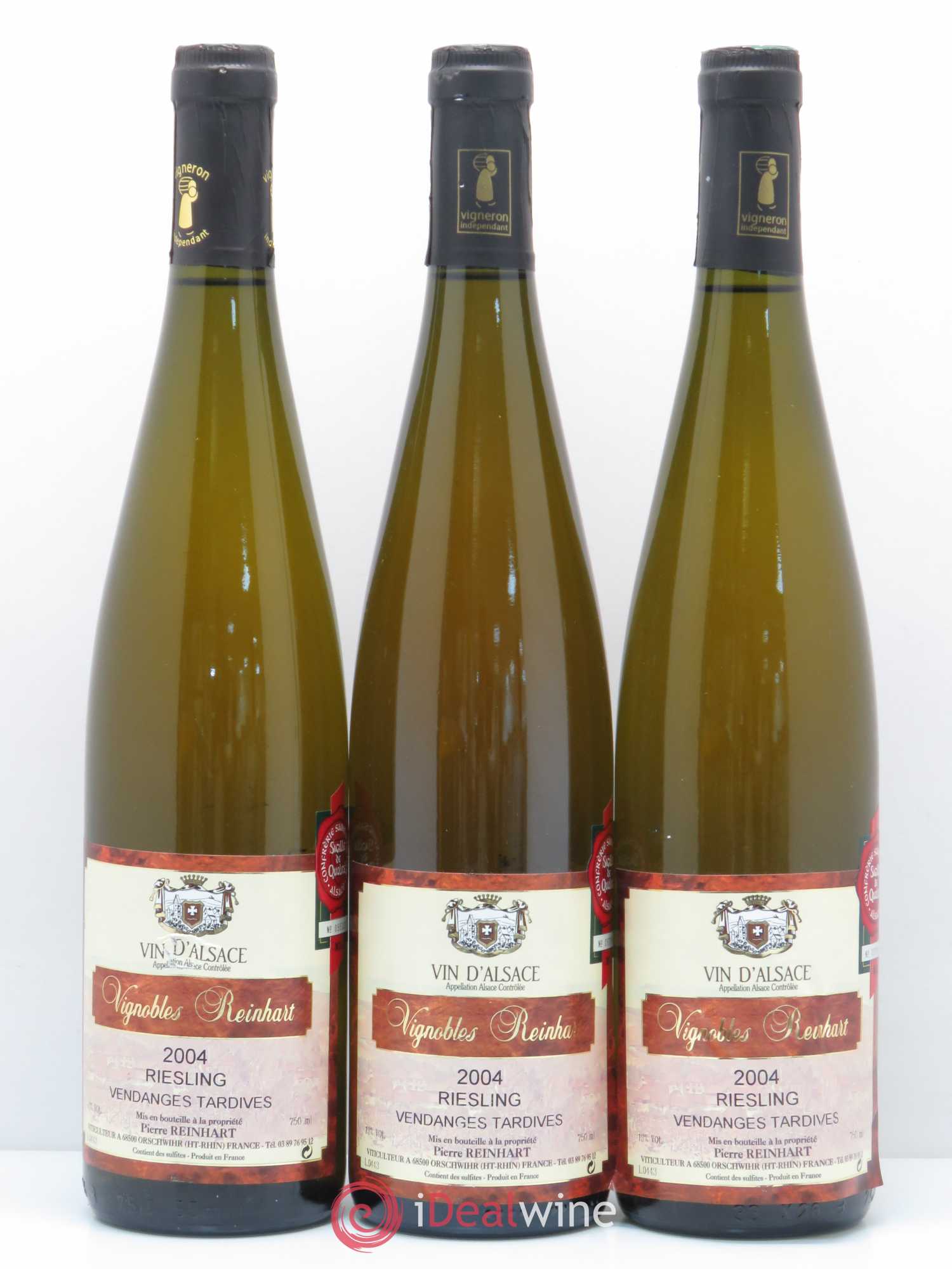 Riesling Vendanges Tardives Reinhart 2004 - Posten von 6 Flaschen - 2