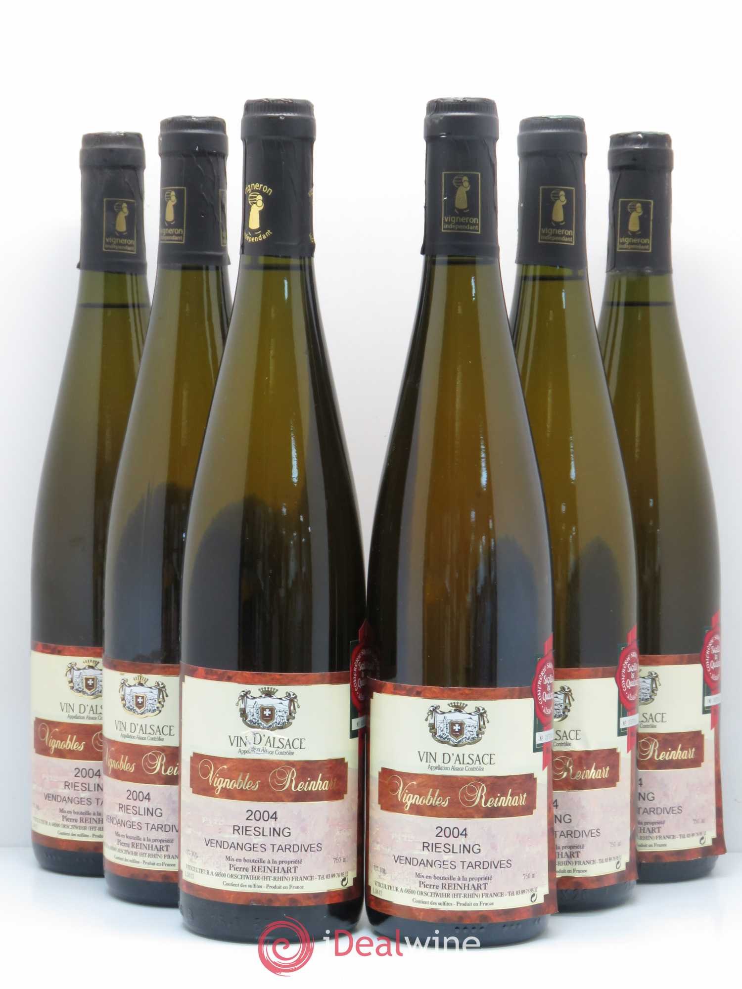 Riesling Vendanges Tardives Reinhart 2004 - Posten von 6 Flaschen - 0