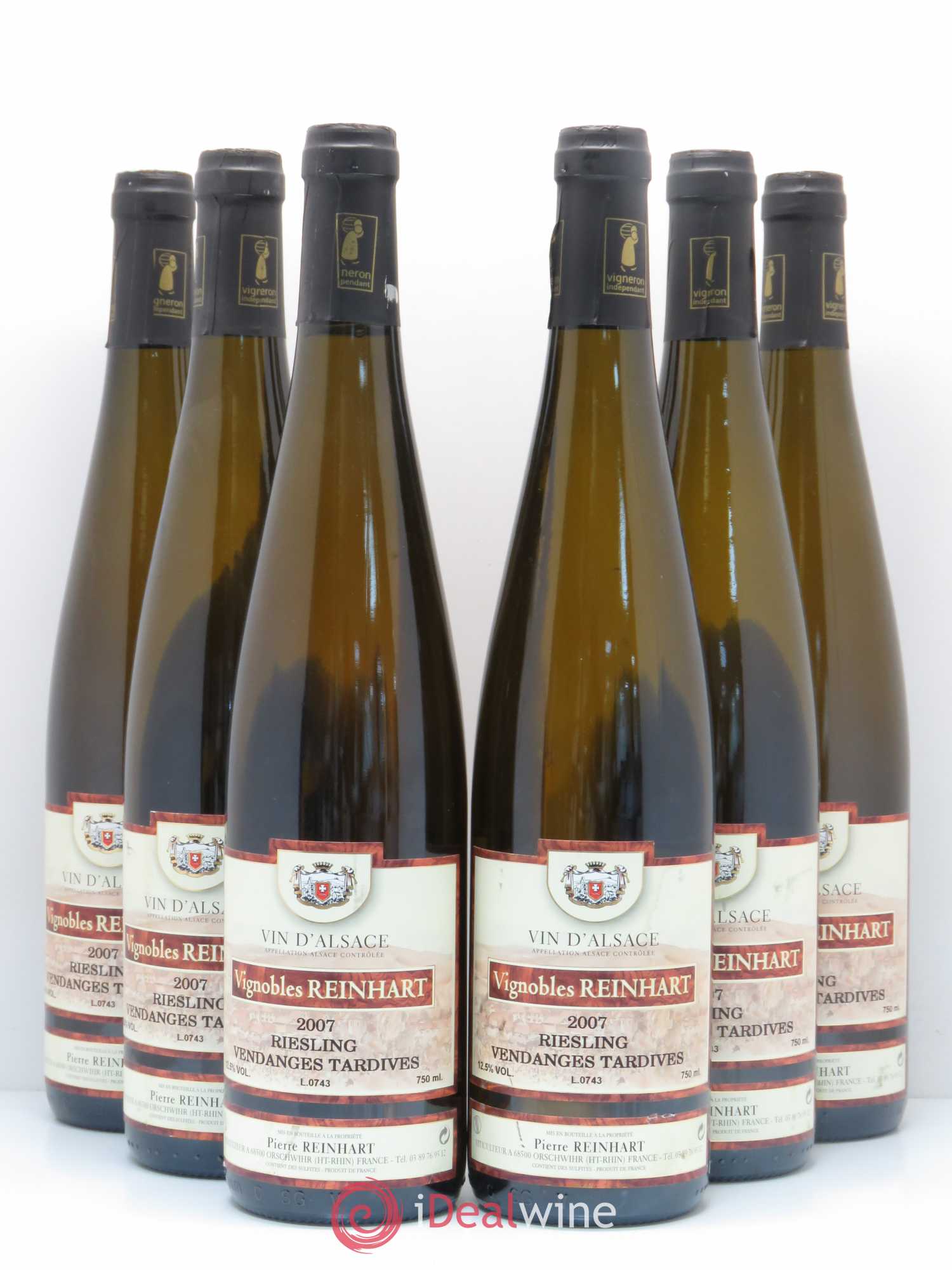 Riesling Vendanges Tardives Reinhart 2007 - Lotto di 6 bottiglie - 0