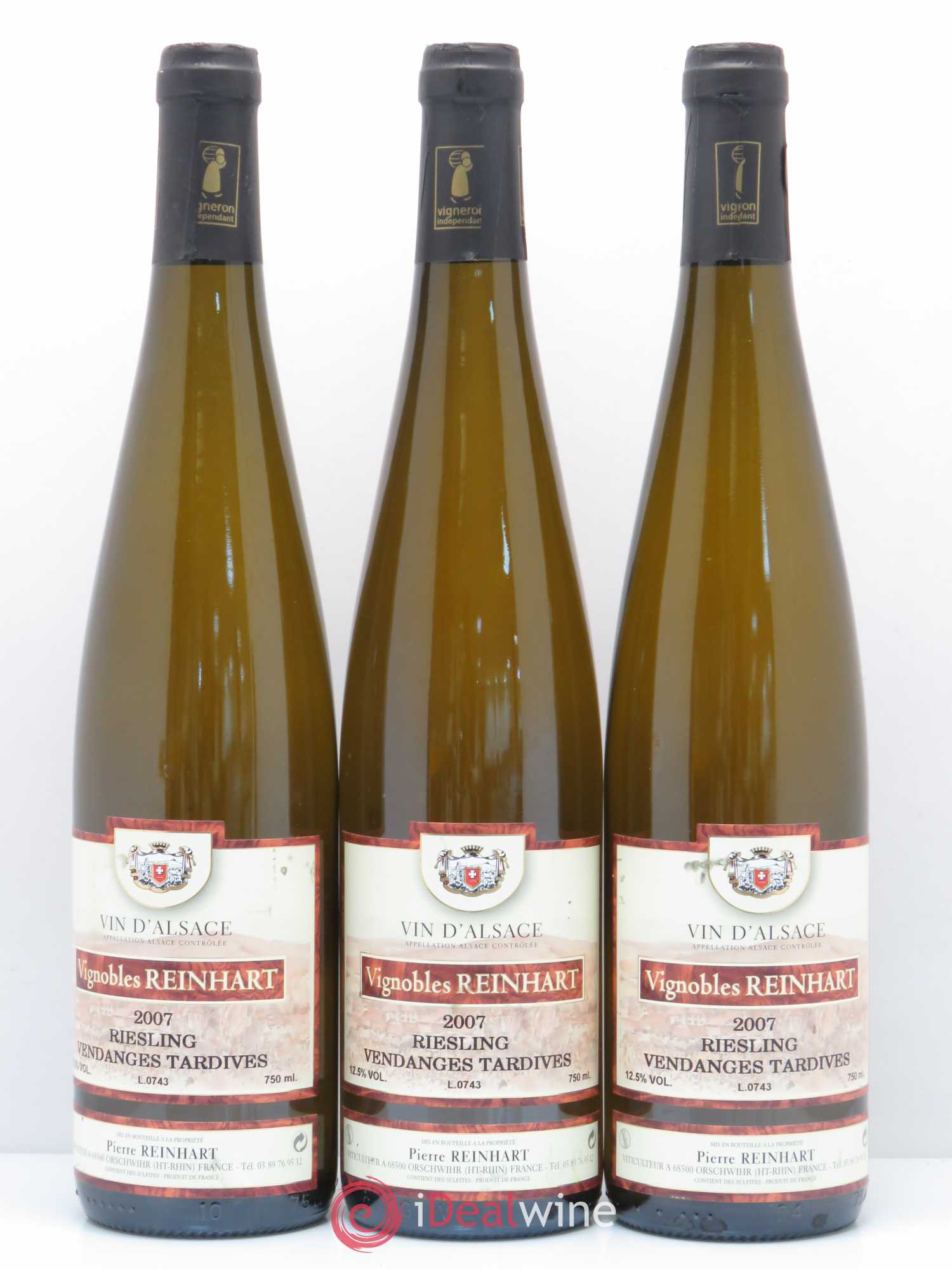 Riesling Vendanges Tardives Reinhart 2007 - Lotto di 6 bottiglie - 1