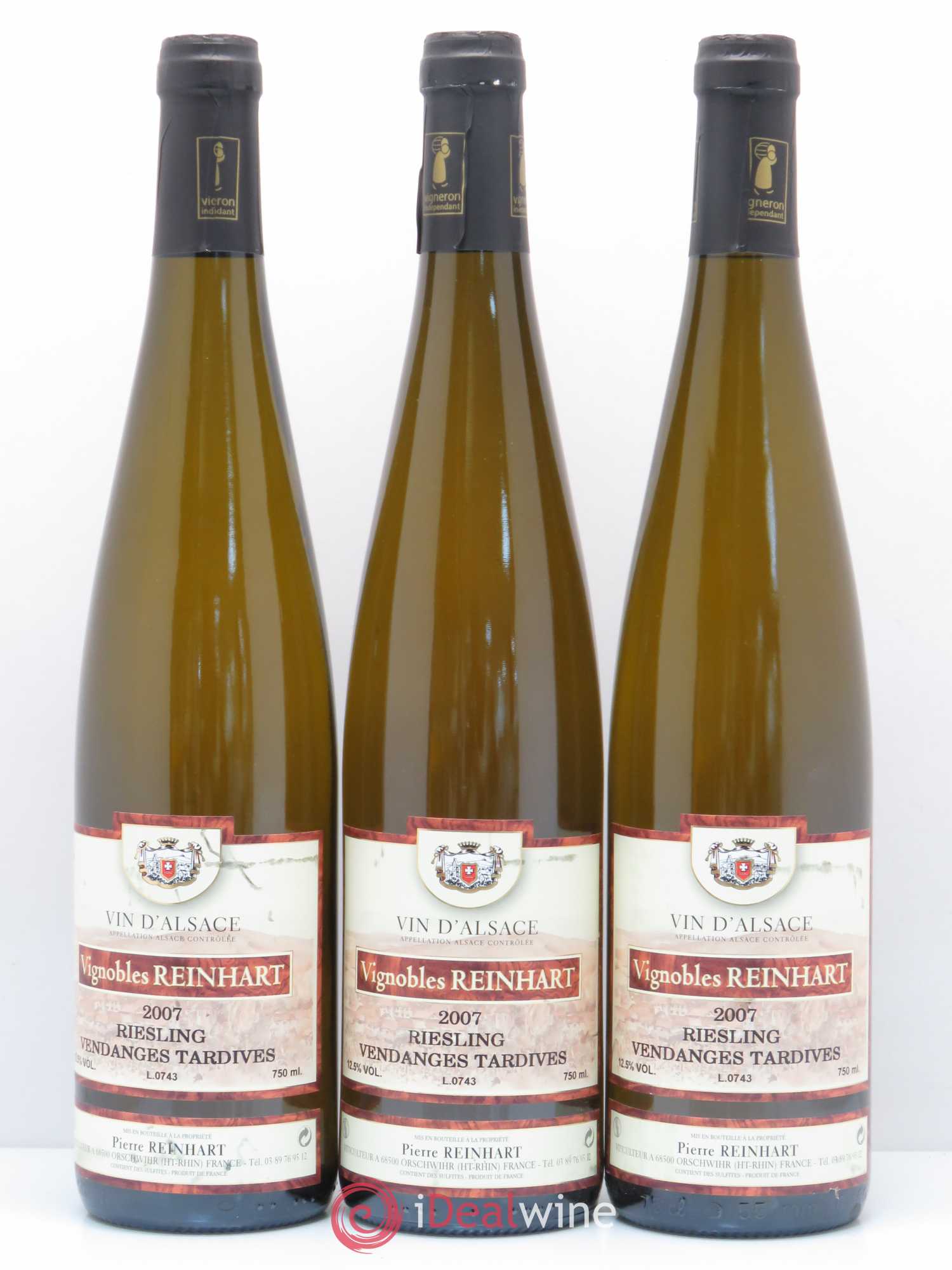 Riesling Vendanges Tardives Reinhart 2007 - Lotto di 6 bottiglie - 2