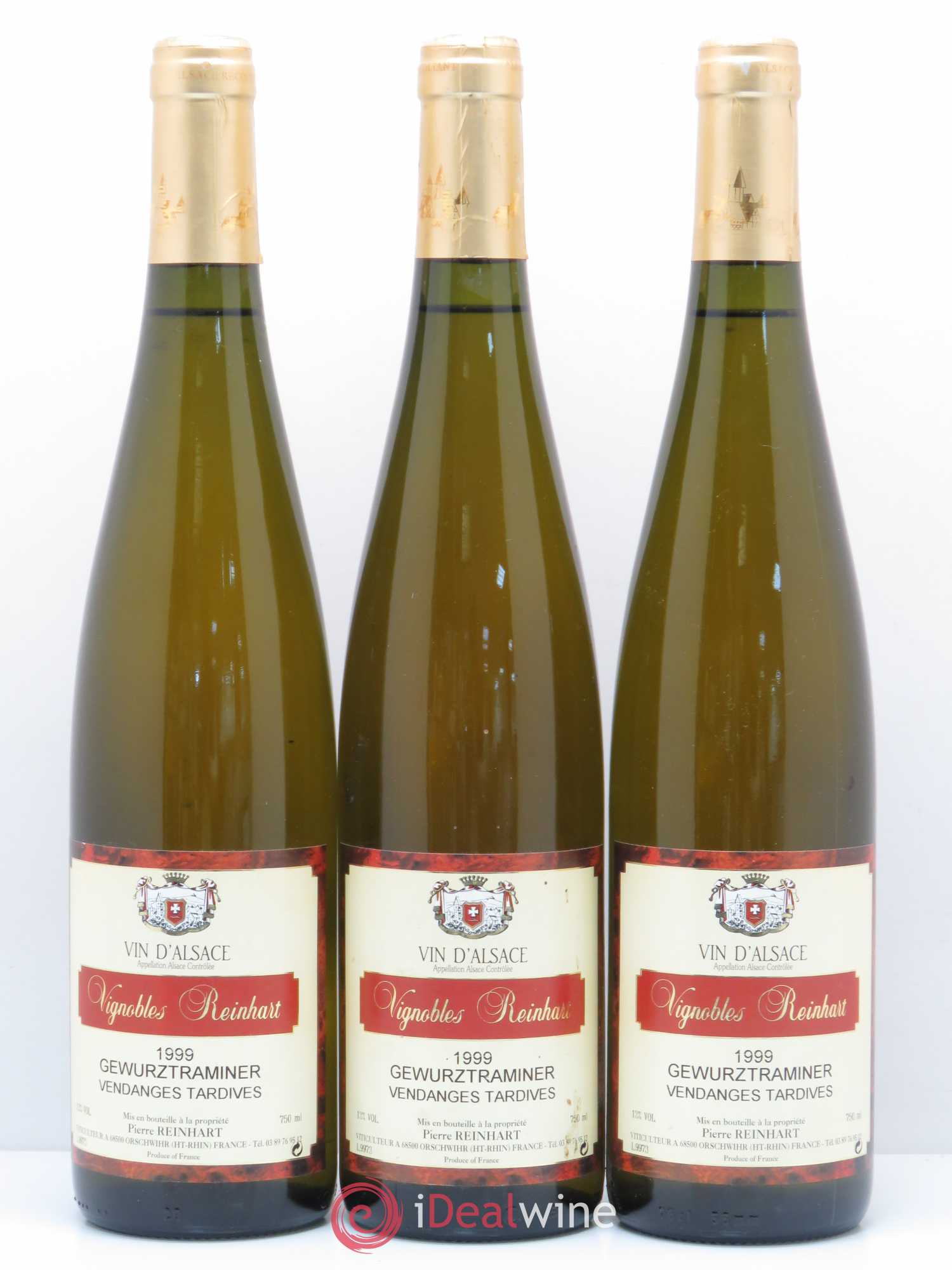 Gewurztraminer Vendanges Tardives Reinhart 1999 - Lotto di 5 bottiglie - 1