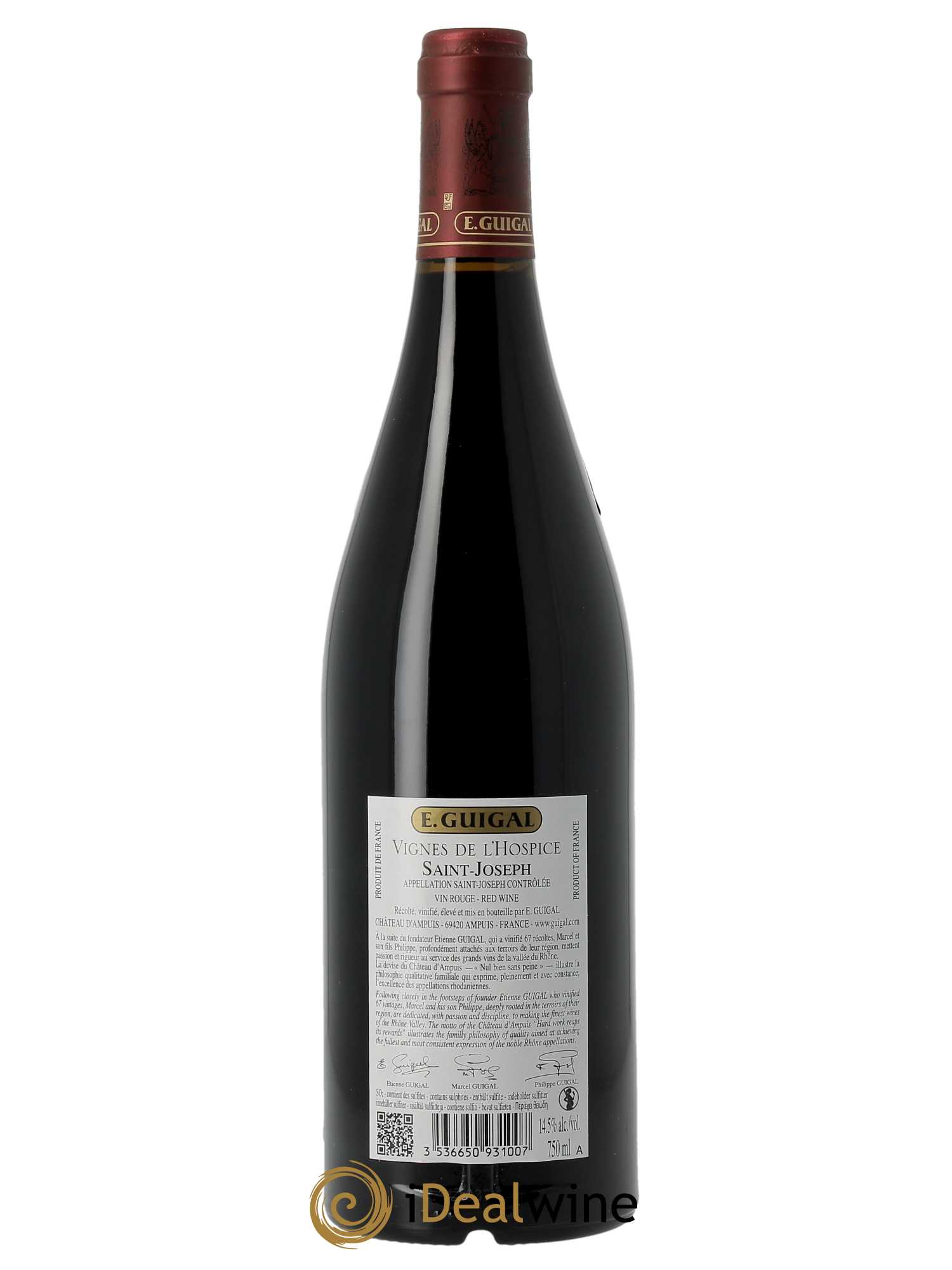 Saint-Joseph Vignes de l'Hospice Guigal - 2020 - Lot of 1 bottle - 1