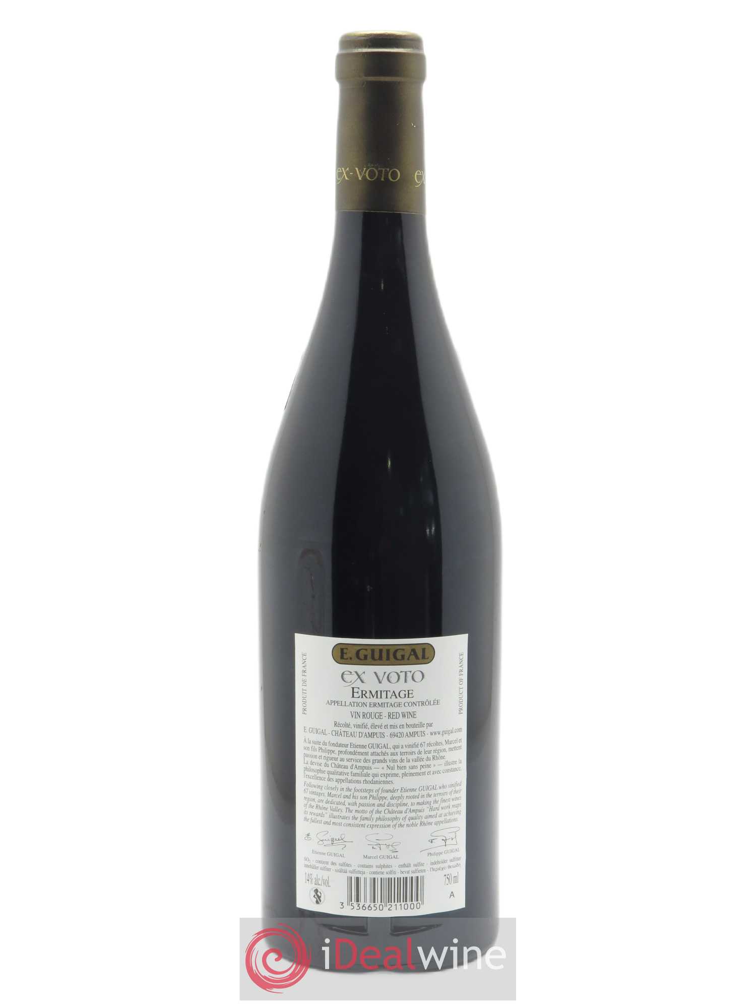 Ermitage Ex Voto Guigal 2013 - Lot de 1 bouteille - 1