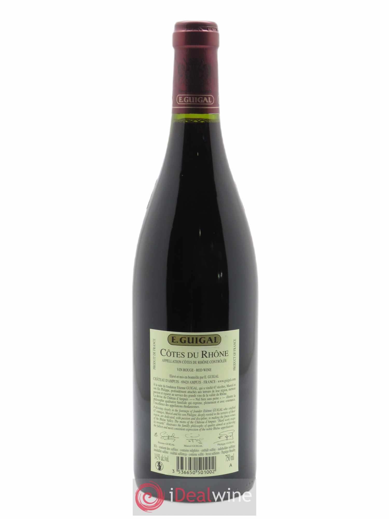 Côtes-du-Rhône Guigal 2018 - Lot of 1 bottle - 1