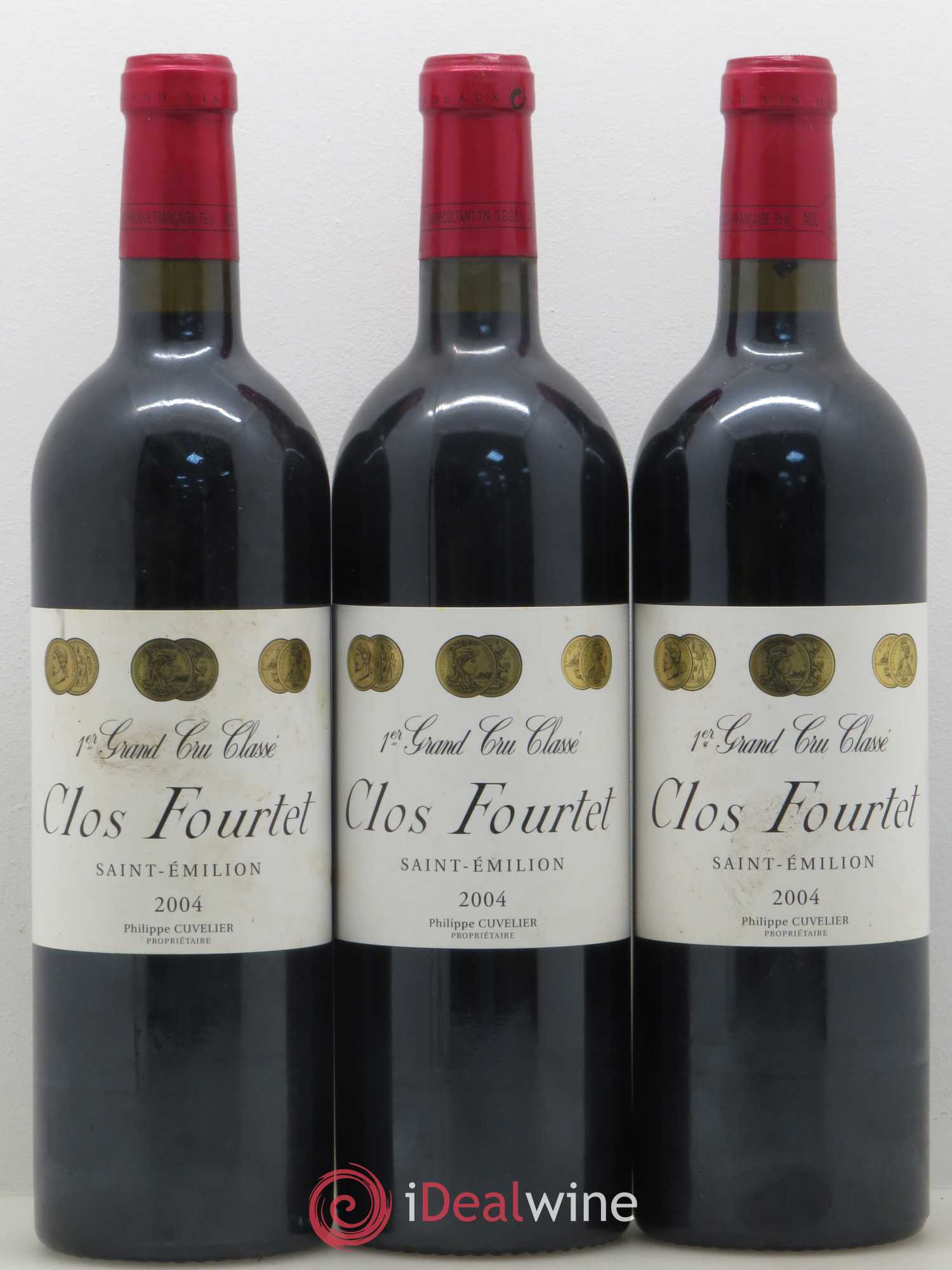 Clos Fourtet 1er Grand Cru Classé B 2004 - Lot de 3 bouteilles - 0
