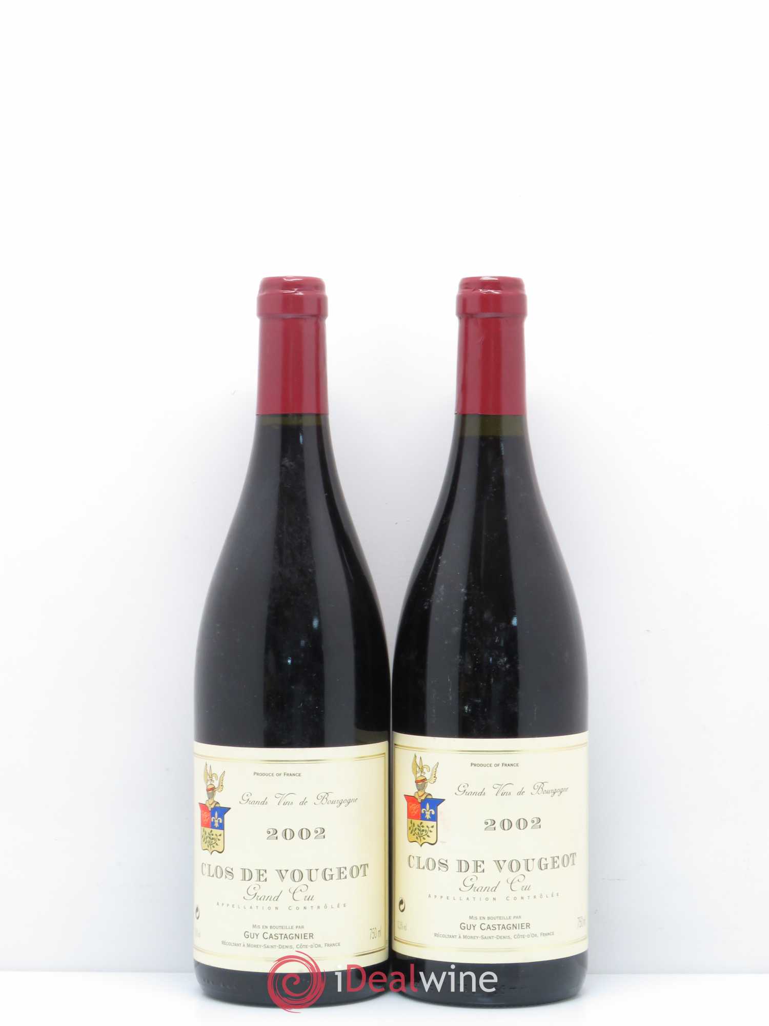 Clos de Vougeot Grand Cru Guy Castagnier 2002 - Lot de 2 bouteilles - 0