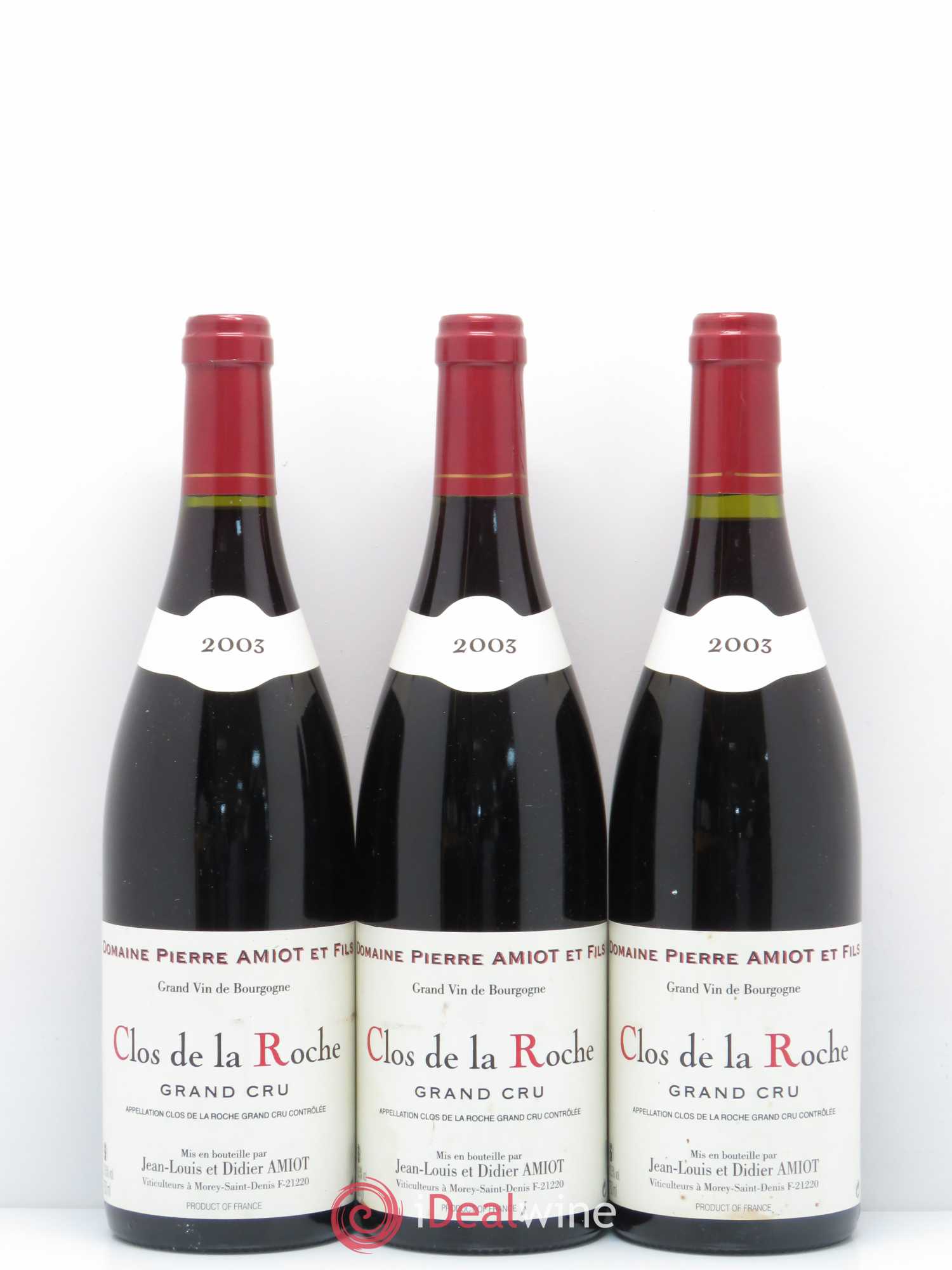 Clos de la Roche Grand Cru Pierre Amiot et Fils 2003 - Posten von 3 Flaschen - 0