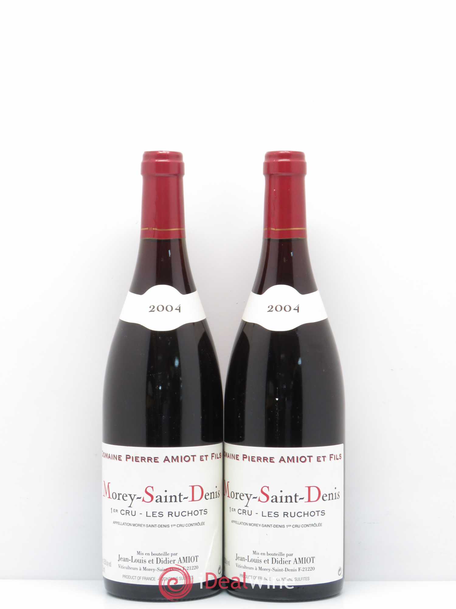 Morey-Saint-Denis 1er Cru Les Ruchots Pierre Amiot et Fils 2004 - Lot de 2 bouteilles - 0