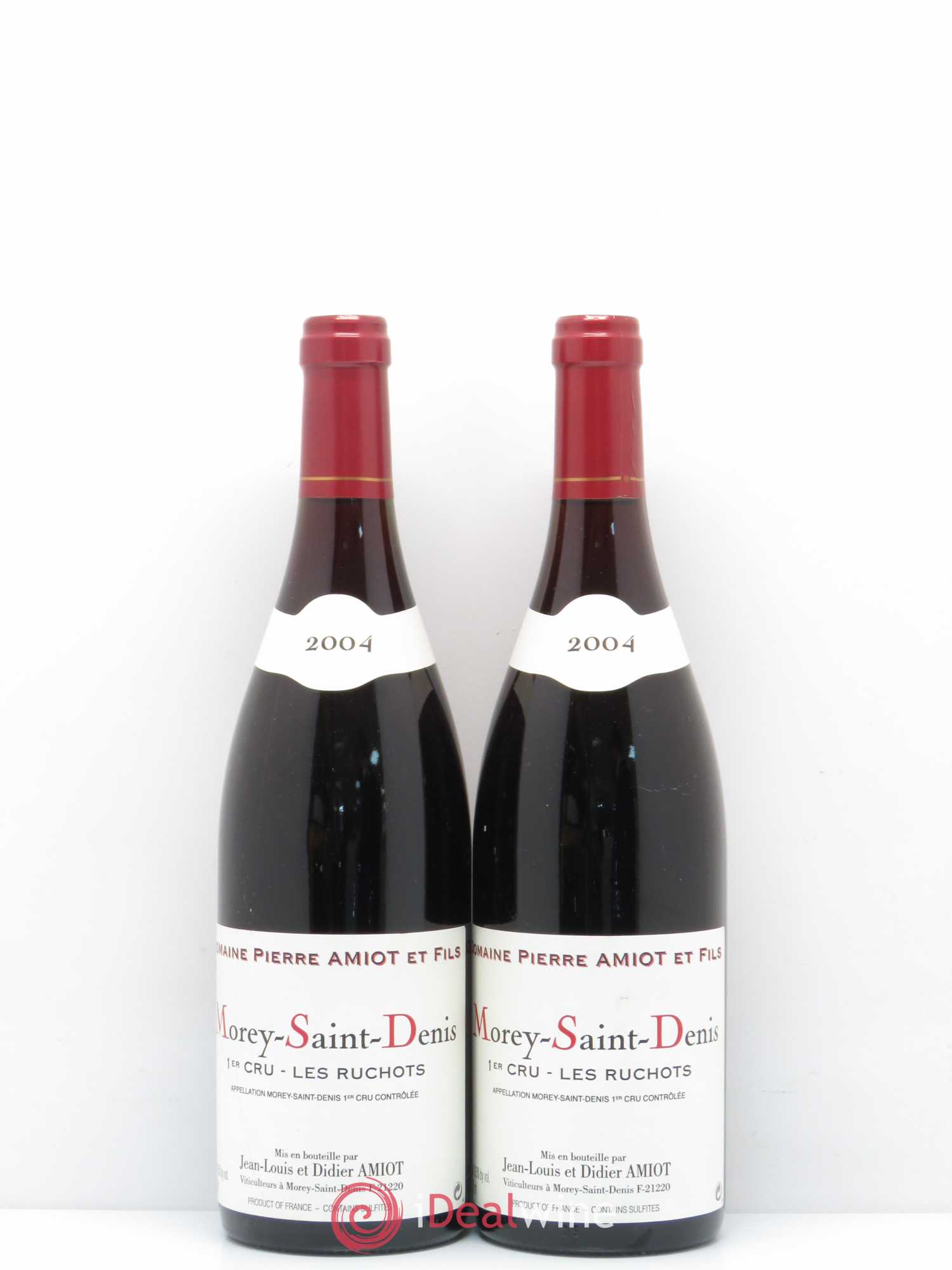 Morey-Saint-Denis 1er Cru Les Ruchots Pierre Amiot et Fils 2004 - Lot de 2 bouteilles - 0