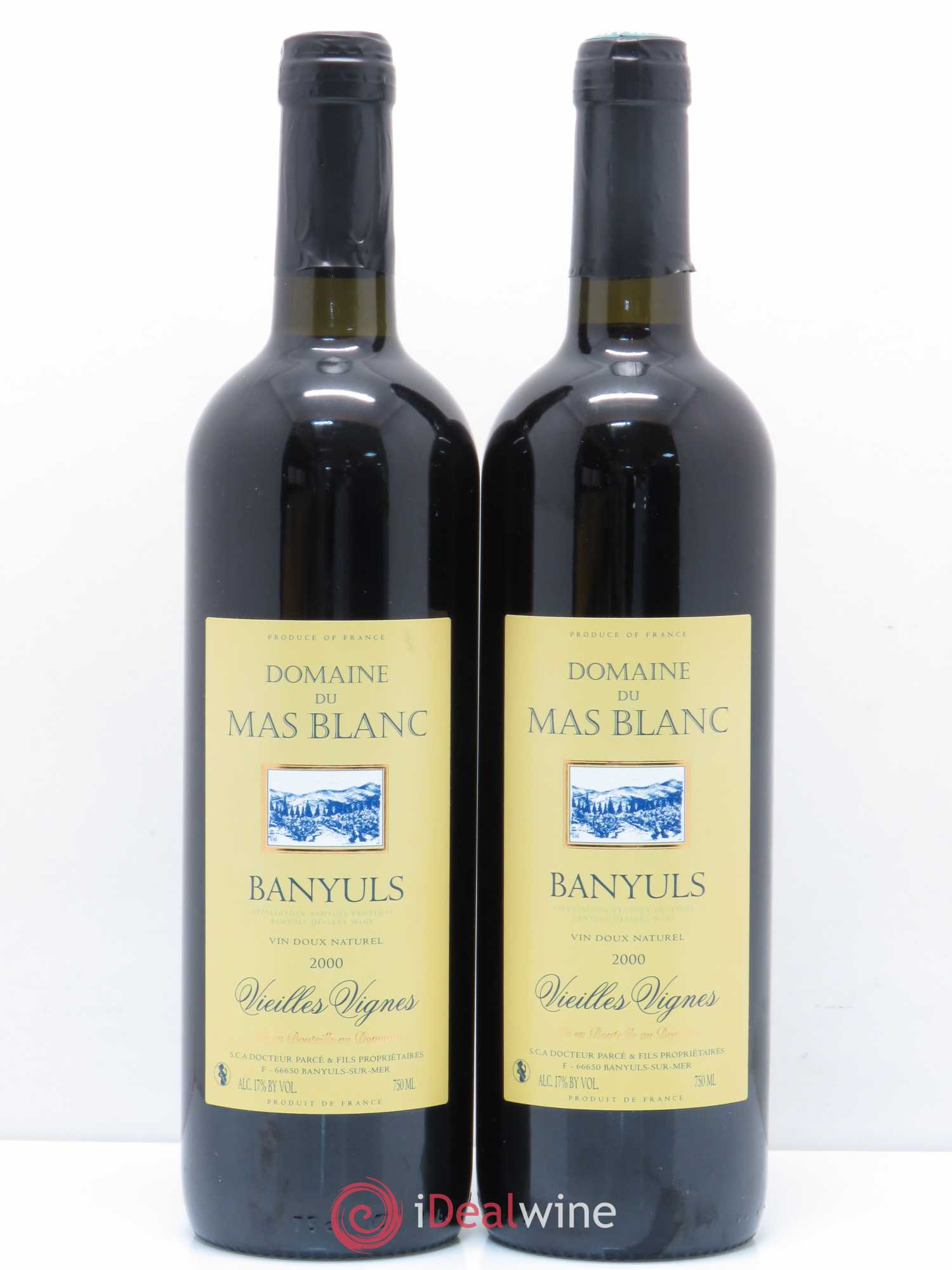 Banyuls Rimage La Coume Mas Blanc (Domaine du) - Parcé et Fils 2000 - Lot de 2 bouteilles - 0