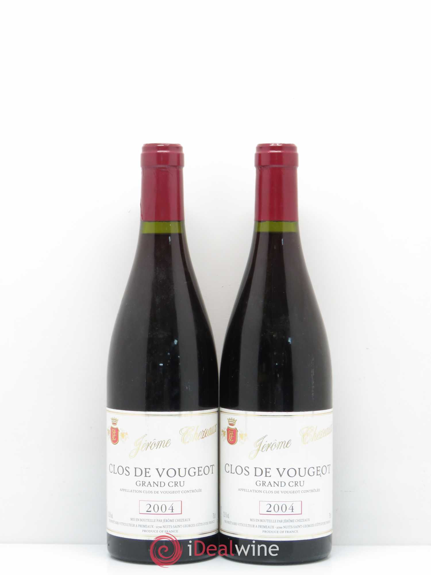 Clos de Vougeot Grand Cru Jerome Chezeaux 2004 - Lot de 2 bouteilles - 0