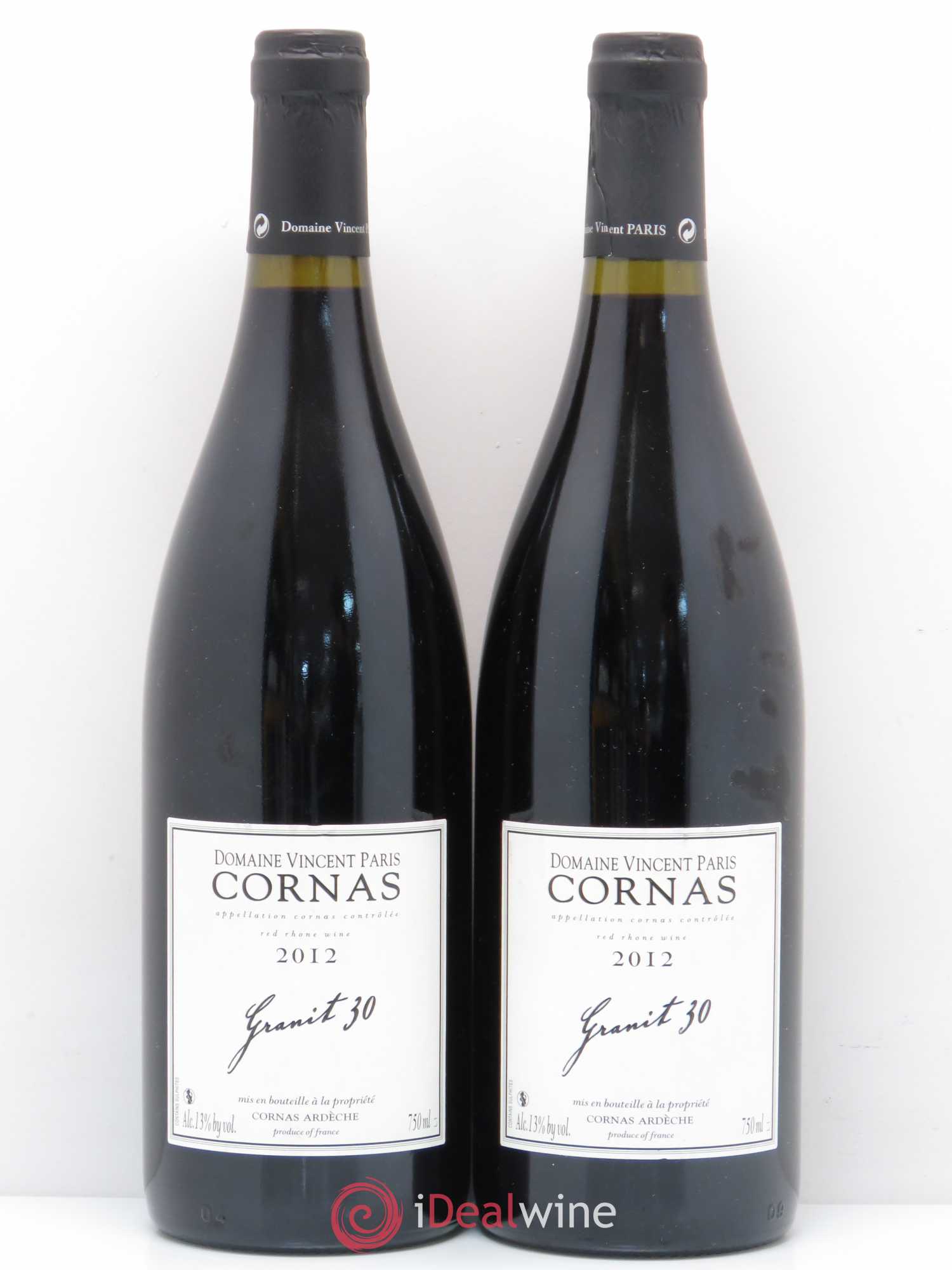 Cornas Granit 30 Vincent Paris 2012 - Lot de 2 bouteilles - 0