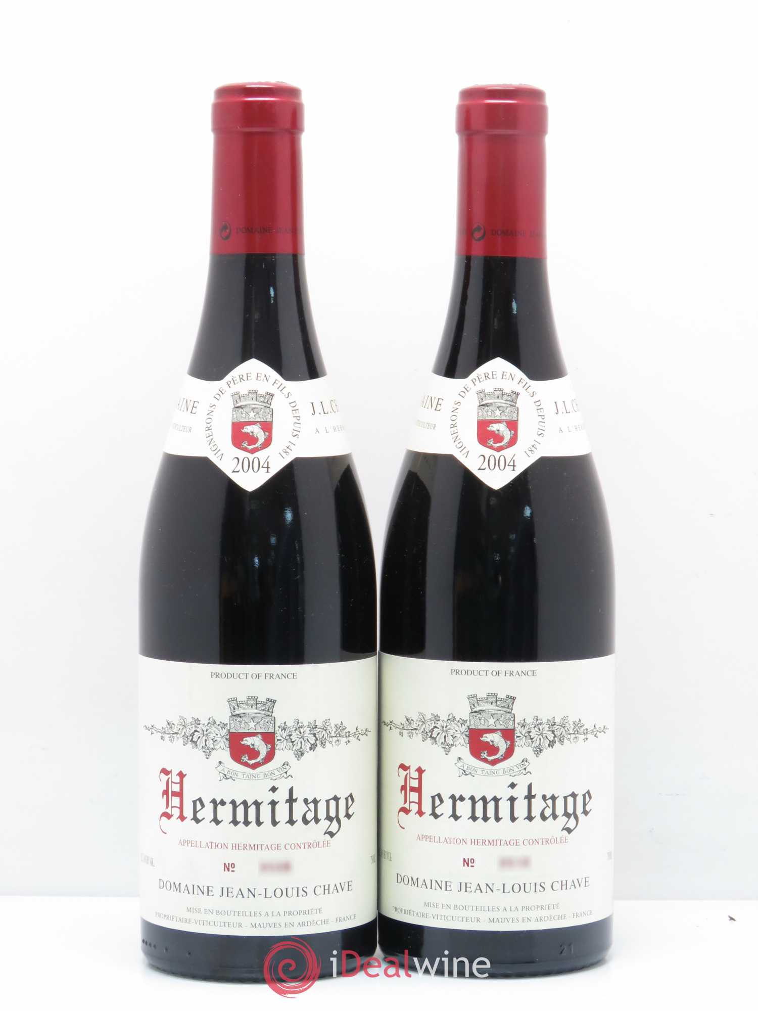 Hermitage Jean-Louis Chave 2004 - Lot de 2 bouteilles - 0