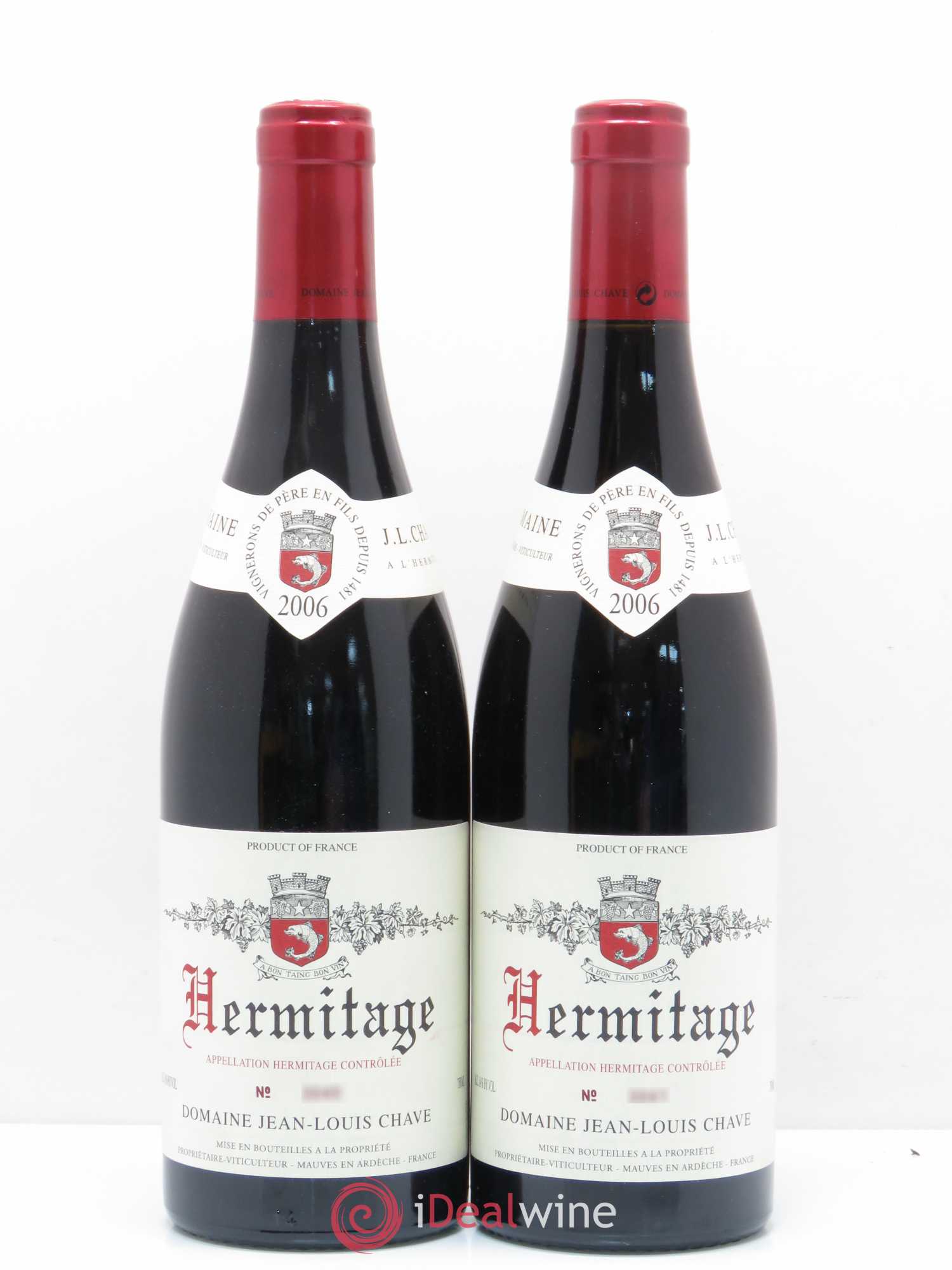 Hermitage Jean-Louis Chave 2006 - Lot de 2 bouteilles - 0