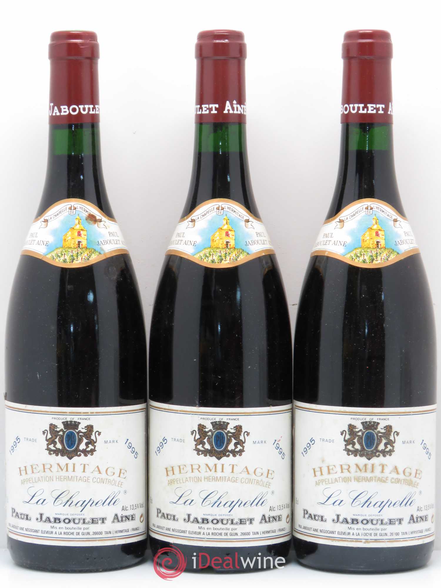 Hermitage La Chapelle Paul Jaboulet Ainé 1995 - Lot de 3 bouteilles - 0