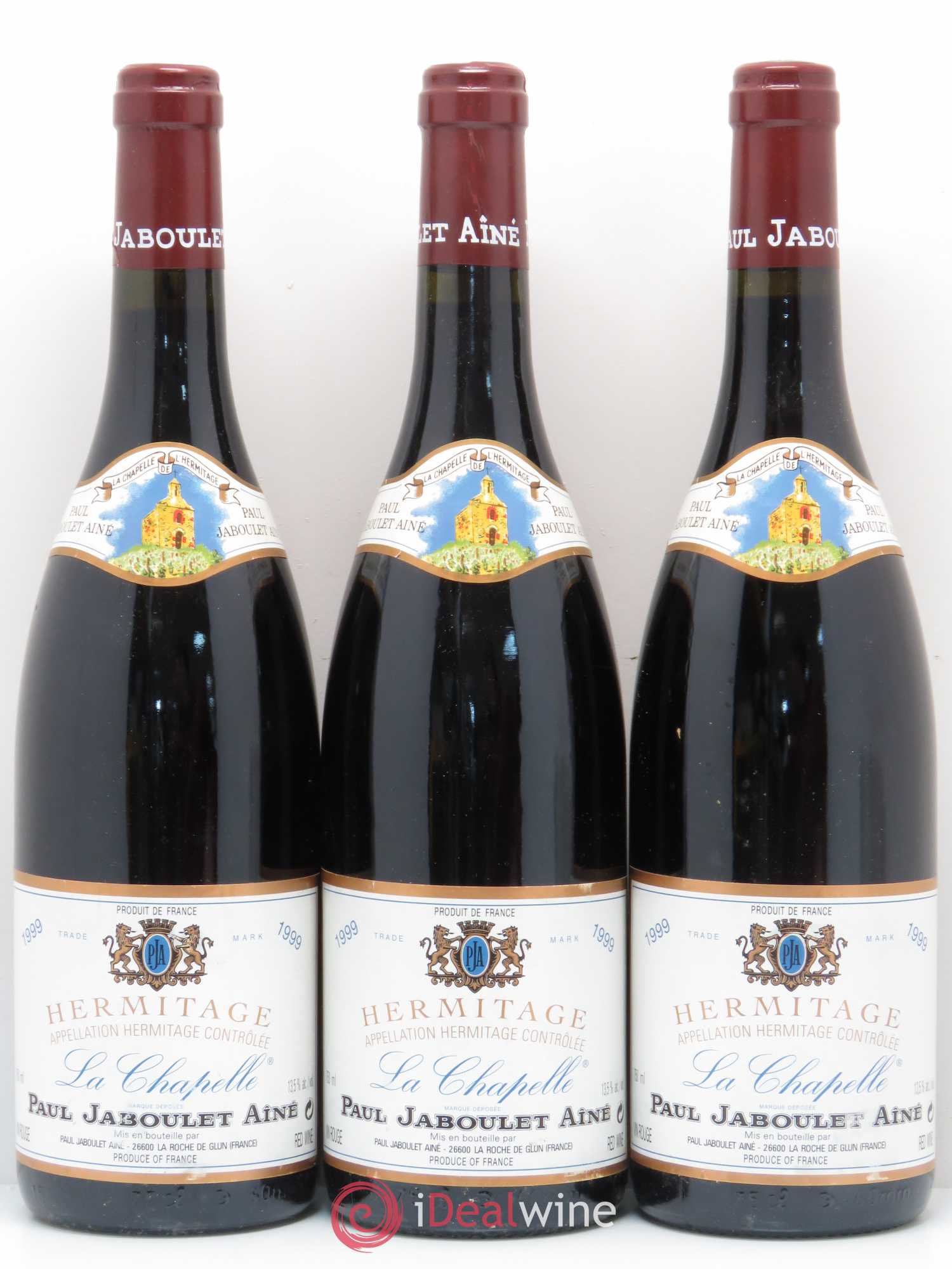 Hermitage La Chapelle Paul Jaboulet Ainé 1999 - Lot de 3 bouteilles - 0