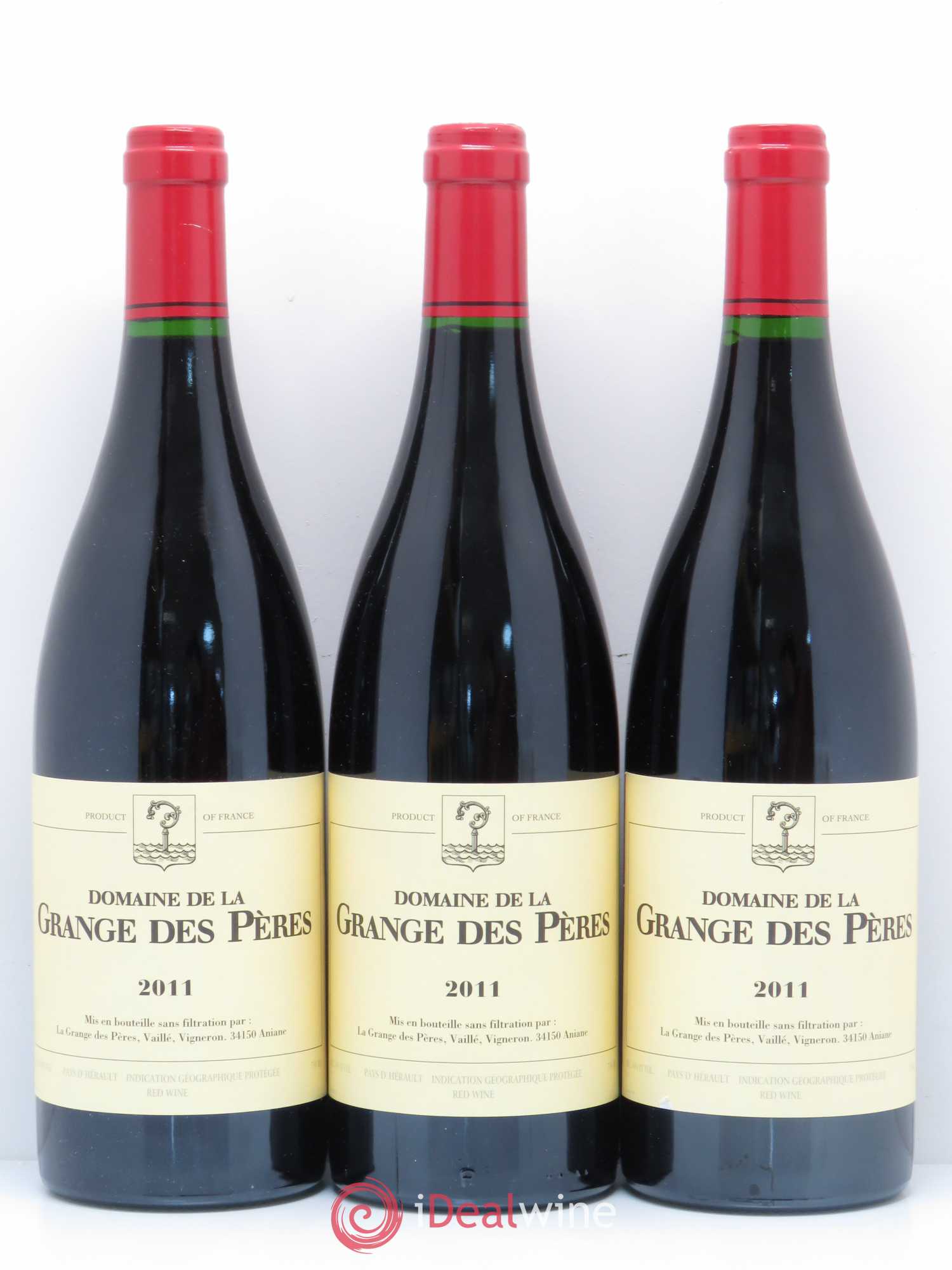 Pays d'Hérault Grange des Pères Laurent Vaillé 2011 - Lot de 3 bouteilles - 0