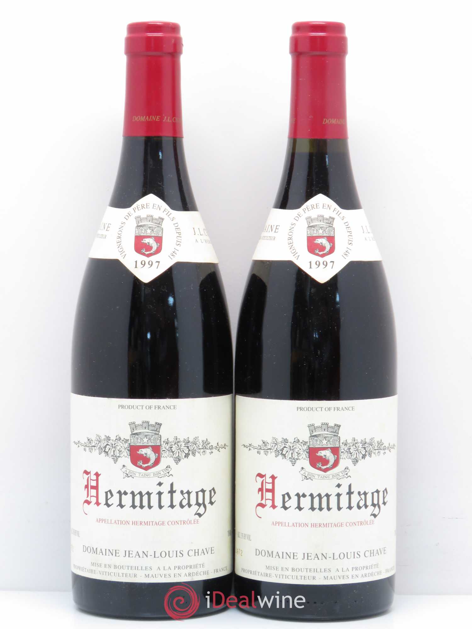 Hermitage Jean-Louis Chave 1997 - Lot de 2 bouteilles - 0