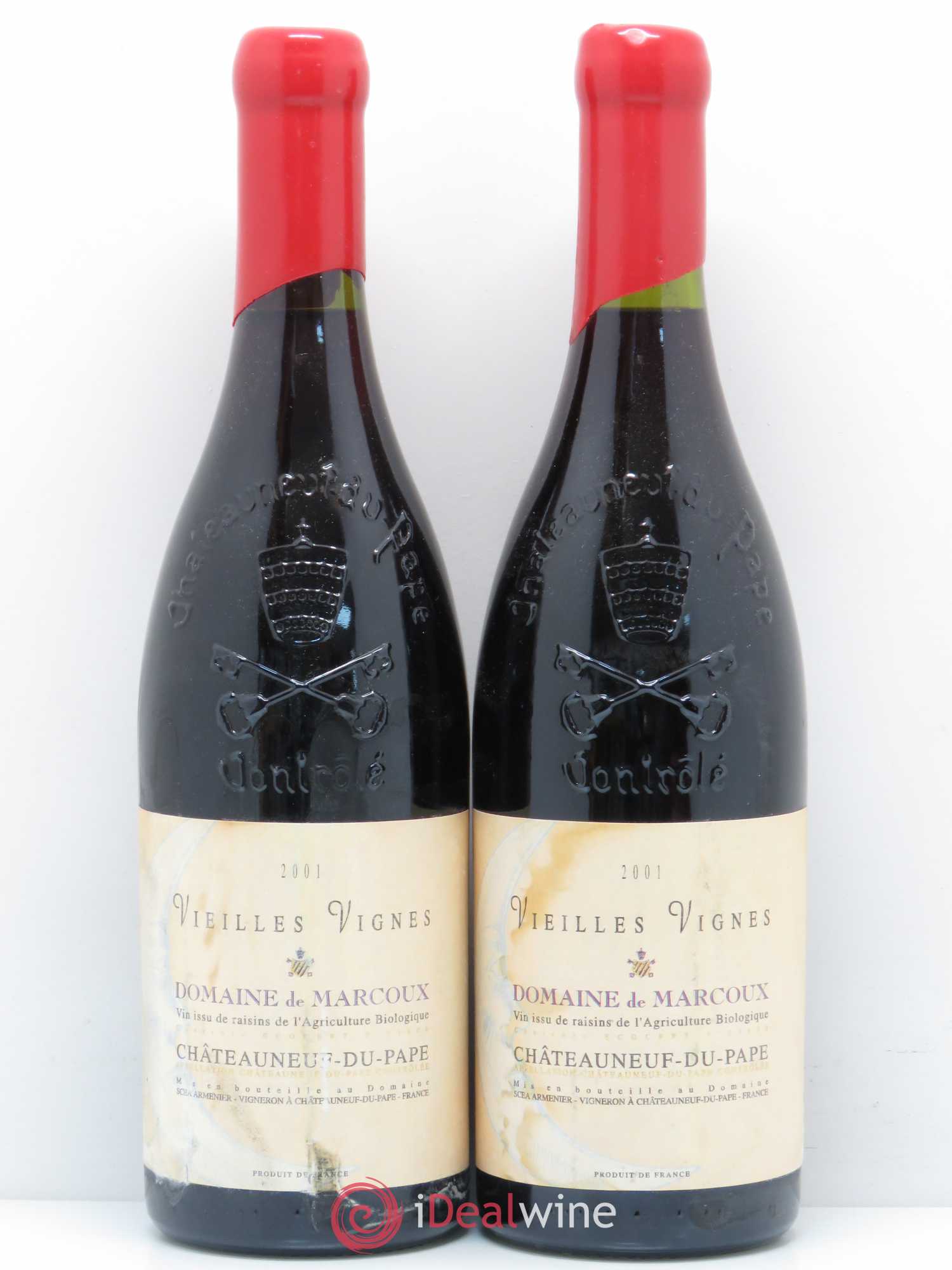 Châteauneuf-du-Pape Vieilles Vignes Marcoux (Domaine de) 2001 - Lot de 2 bouteilles - 0