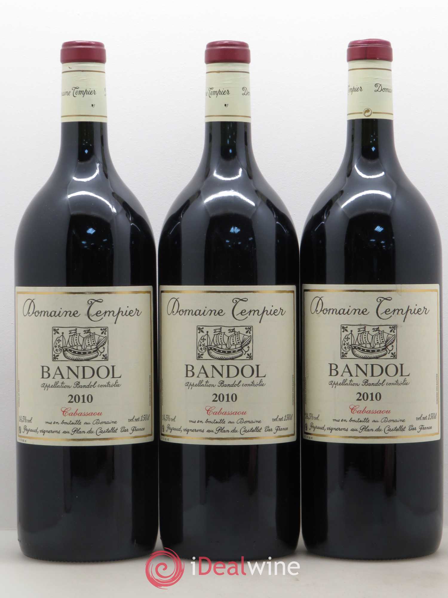 Bandol Domaine Tempier Cuvée Cabassaou Famille Peyraud 2010 - Lot de 3 magnums - 0
