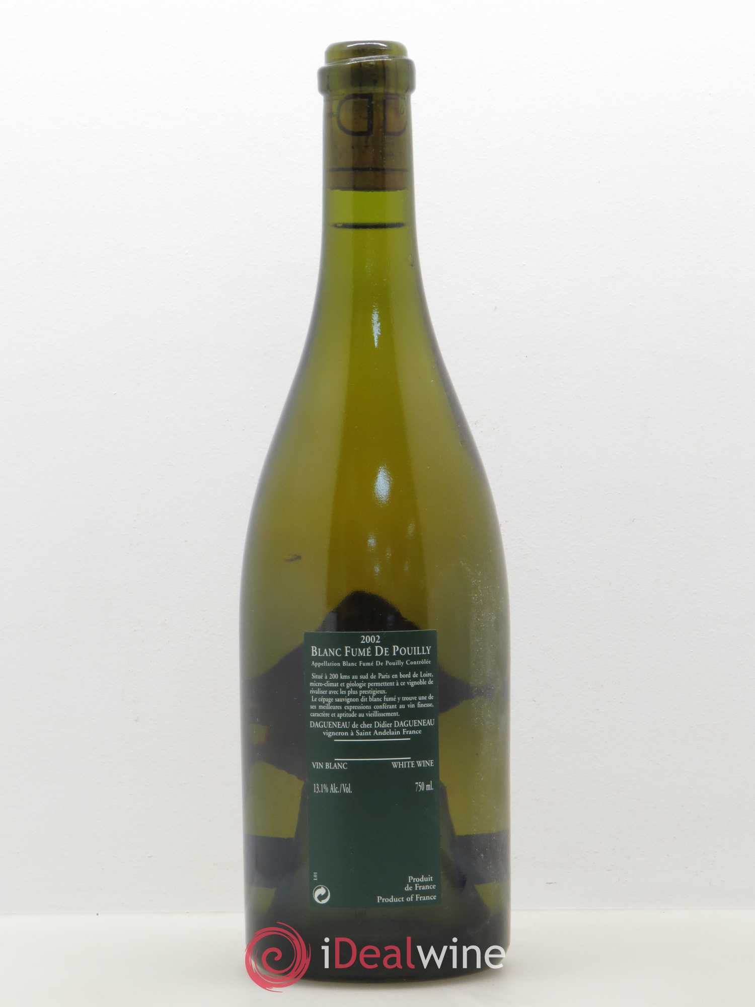 Vin de France (anciennement Pouilly-Fumé) Silex Dagueneau (Domaine Didier - Louis-Benjamin) 2002 - Lot de 1 bouteille - 1