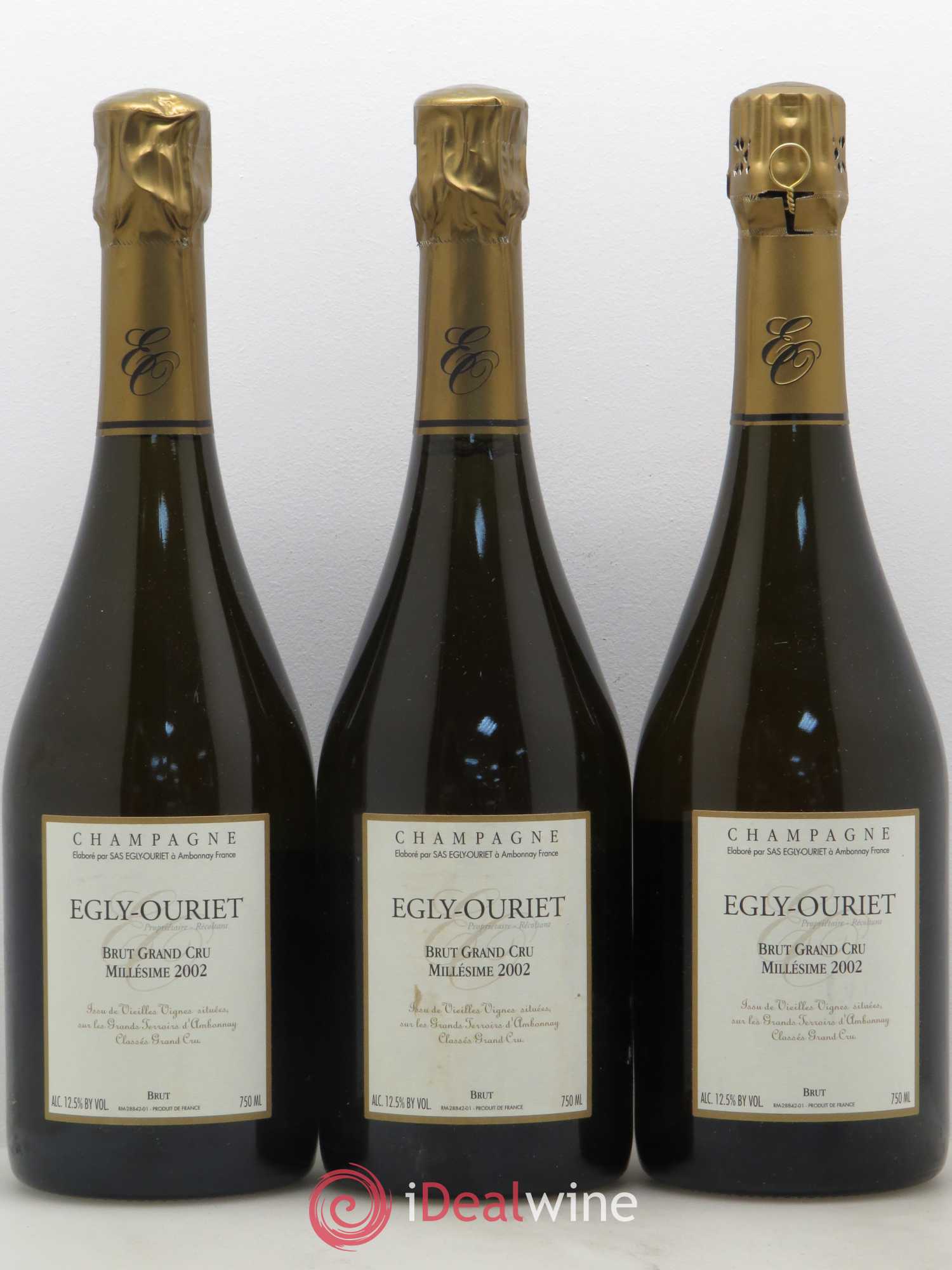 Grand Cru Brut Egly-Ouriet 2002 - Lot de 3 bouteilles - 0