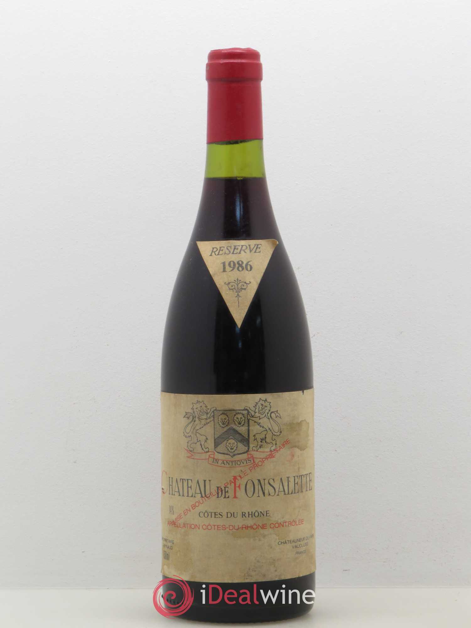 Côtes-du-Rhône Château de Fonsalette Emmanuel Reynaud 1986 - Lot de 1 bouteille - 0