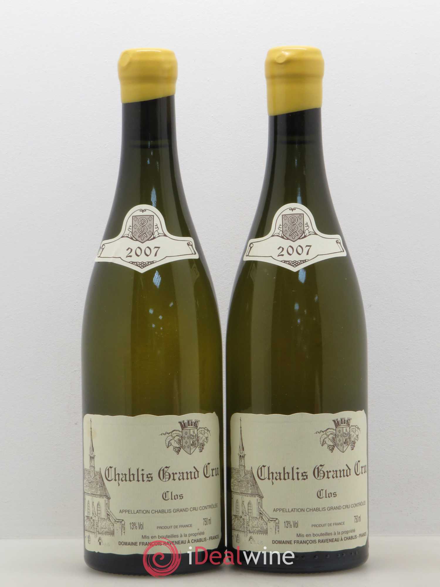 Chablis Grand Cru Clos Raveneau (Domaine) 2007 - Lot de 2 bouteilles - 0