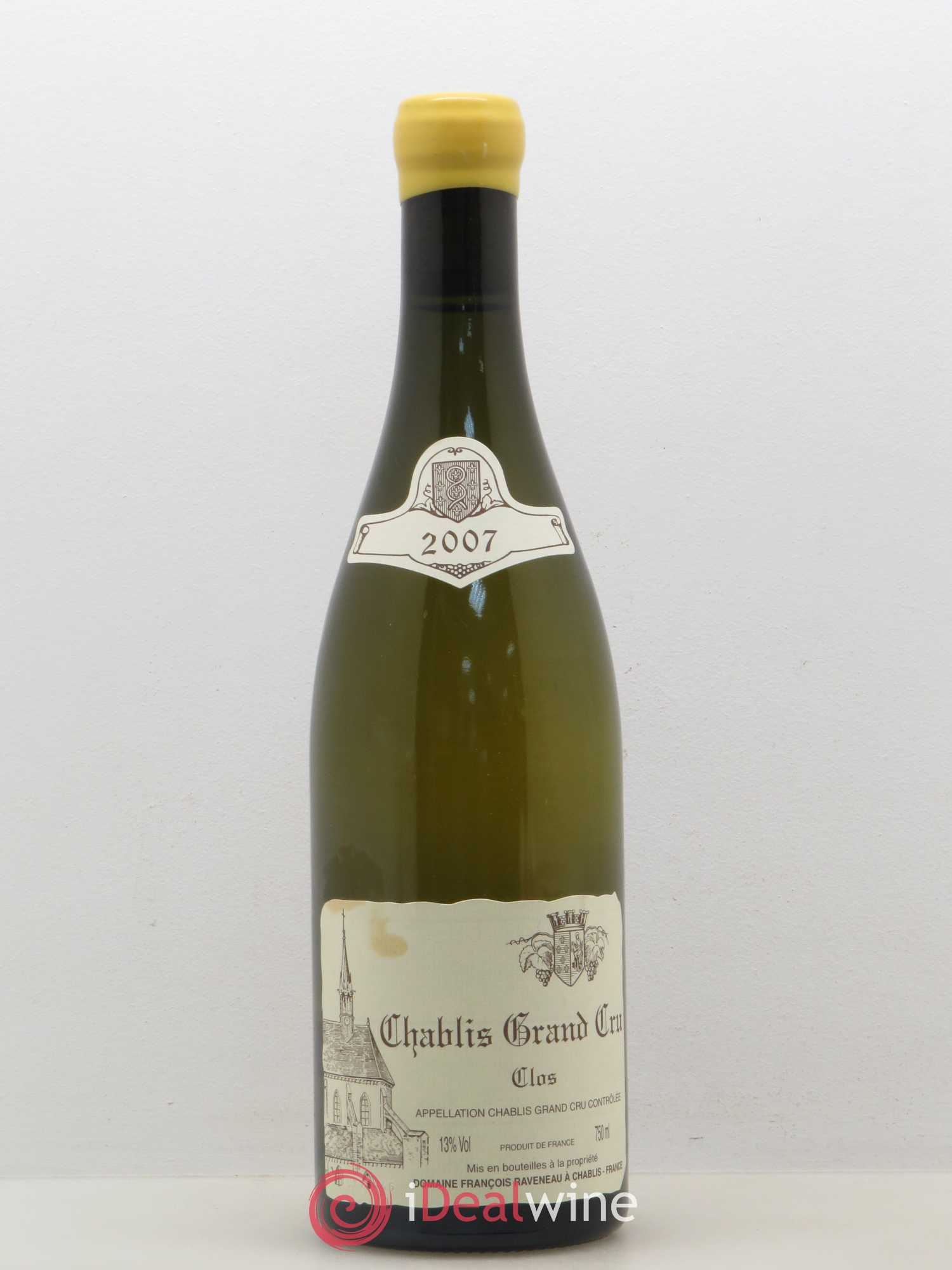 Chablis Grand Cru Clos Raveneau (Domaine) 2007 - Lot de 1 bouteille - 0
