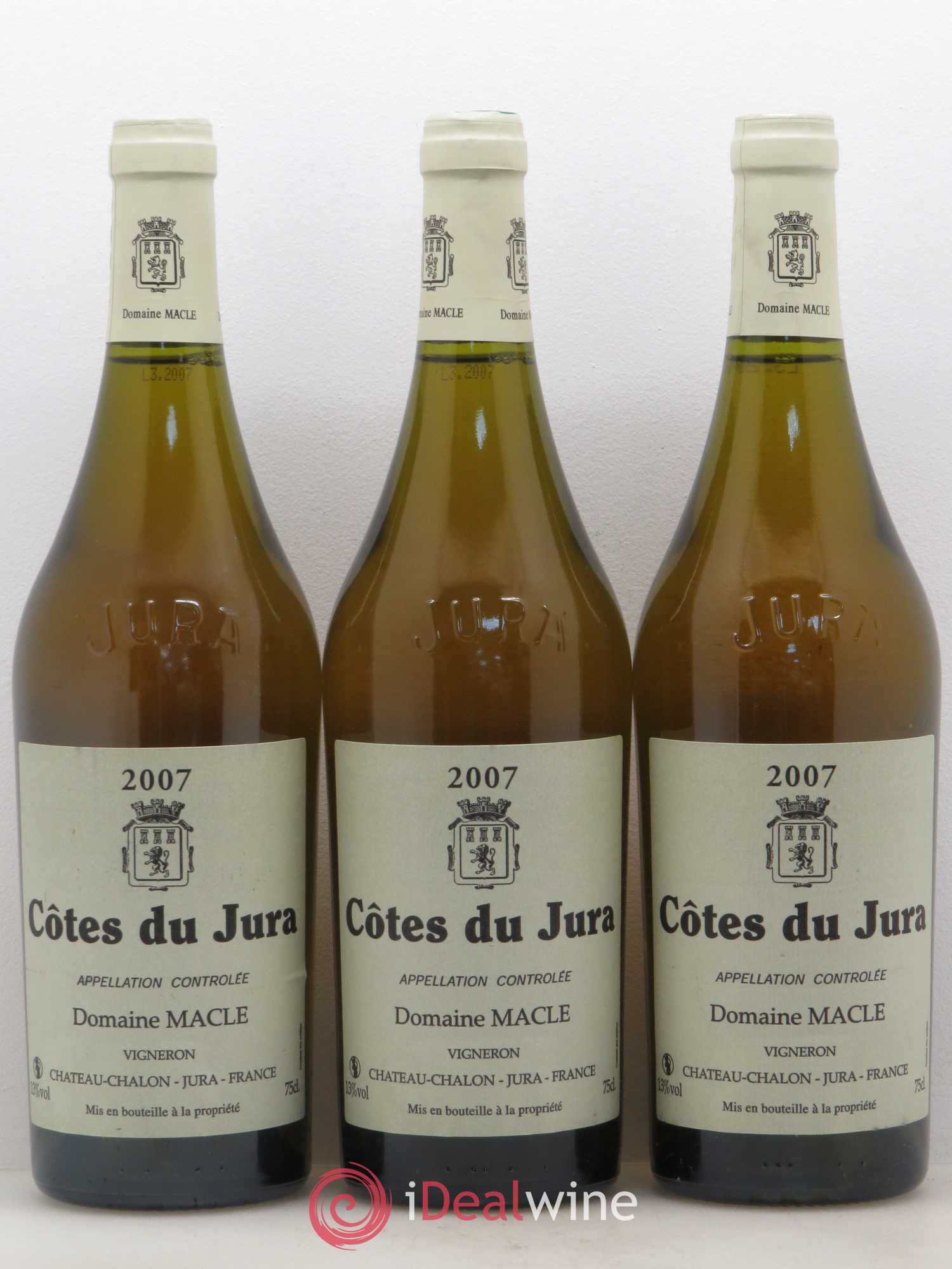 Côtes du Jura Jean Macle Savagnin 2007 - Lot de 3 bouteilles - 0