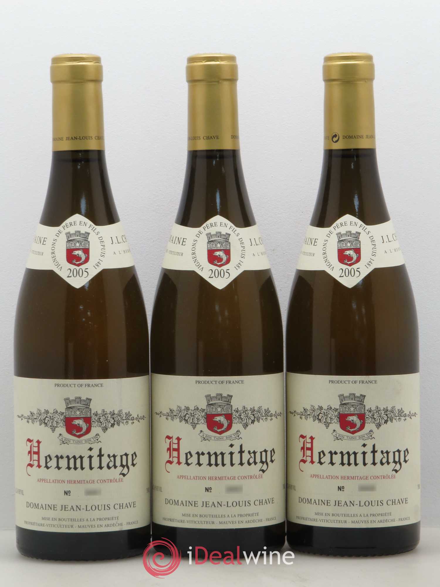 Hermitage Jean-Louis Chave 2005 - Lot de 3 bouteilles - 0