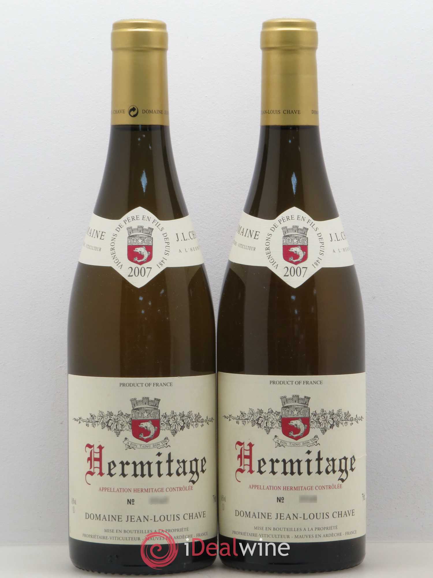 Hermitage Jean-Louis Chave 2007 - Lot de 2 bouteilles - 0