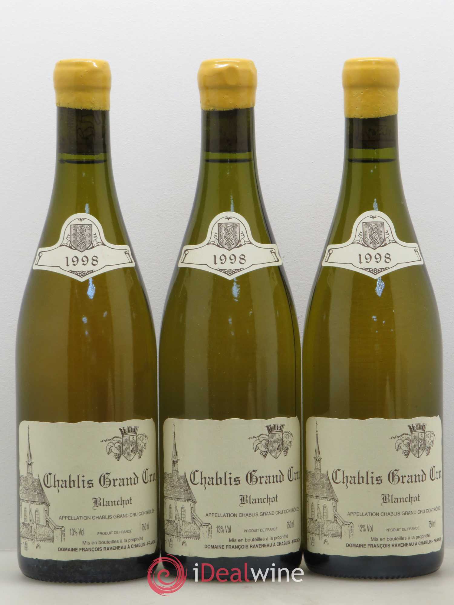 Chablis Grand Cru Blanchot Raveneau (Domaine) 1998 - Lot de 3 bouteilles - 0