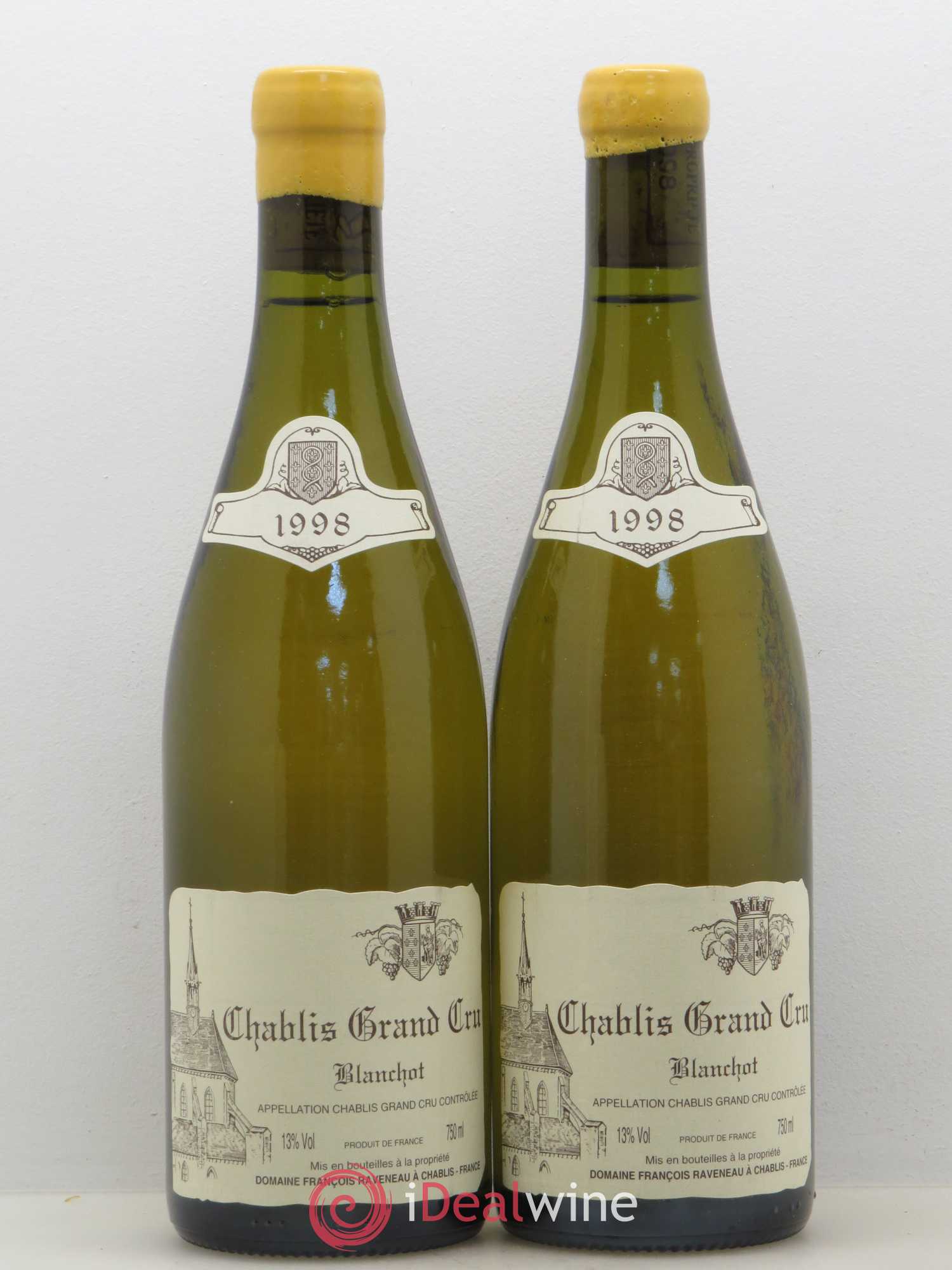 Chablis Grand Cru Blanchot Raveneau (Domaine) 1998 - Lot de 2 bouteilles - 0