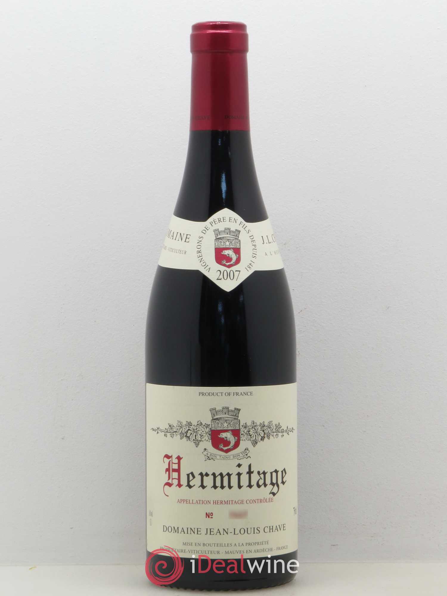 Hermitage Jean-Louis Chave 2007 - Lot de 1 bouteille - 0