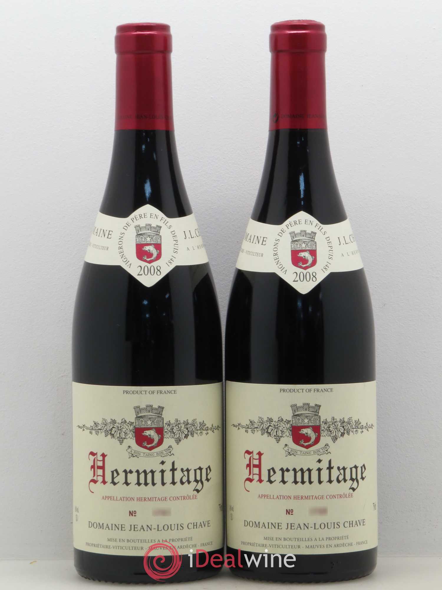 Hermitage Jean-Louis Chave 2008 - Lot de 2 bouteilles - 0