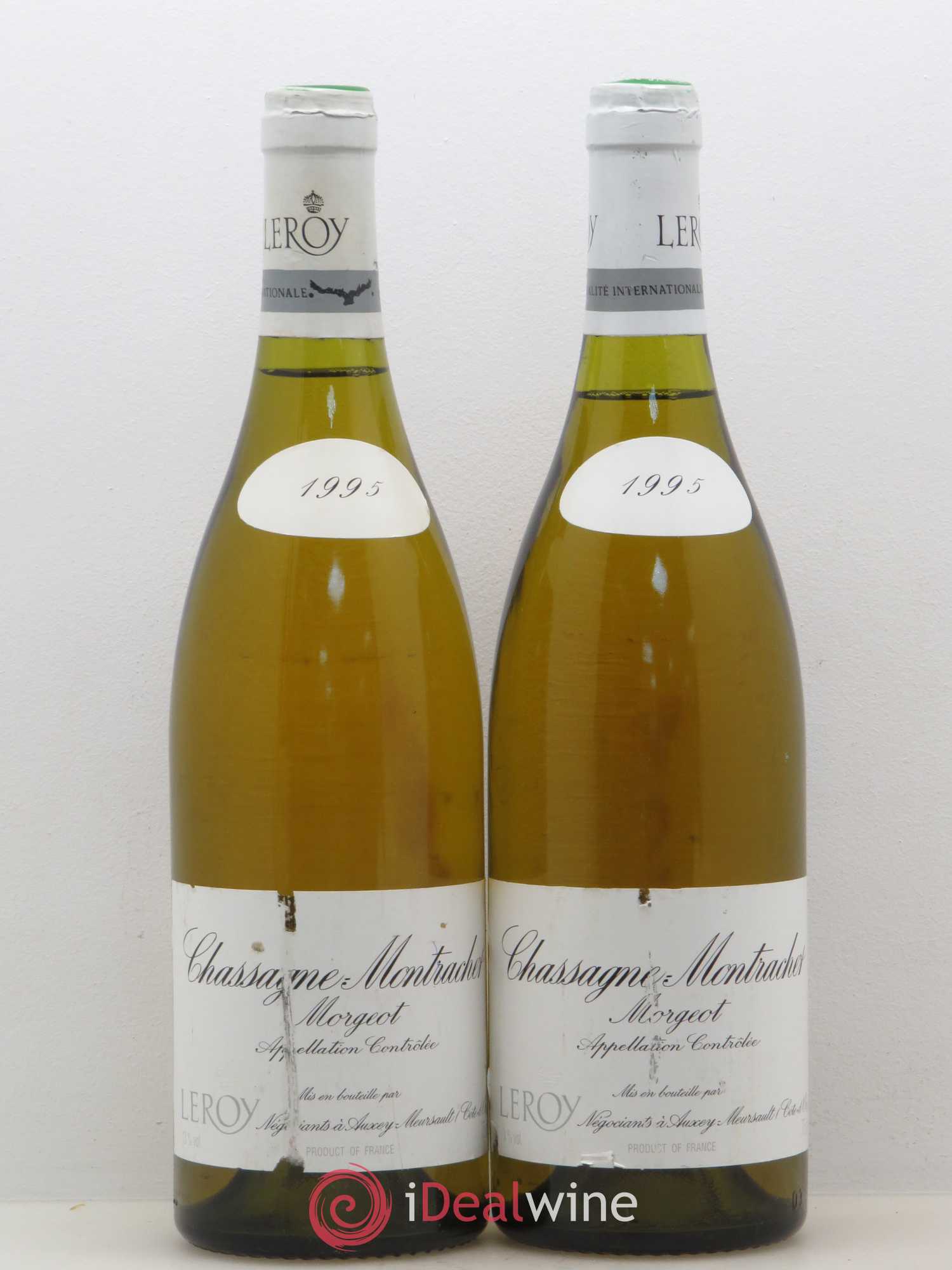 Chassagne-Montrachet 1er Cru Morgeot Leroy SA 1995 - Lot de 2 bouteilles - 0