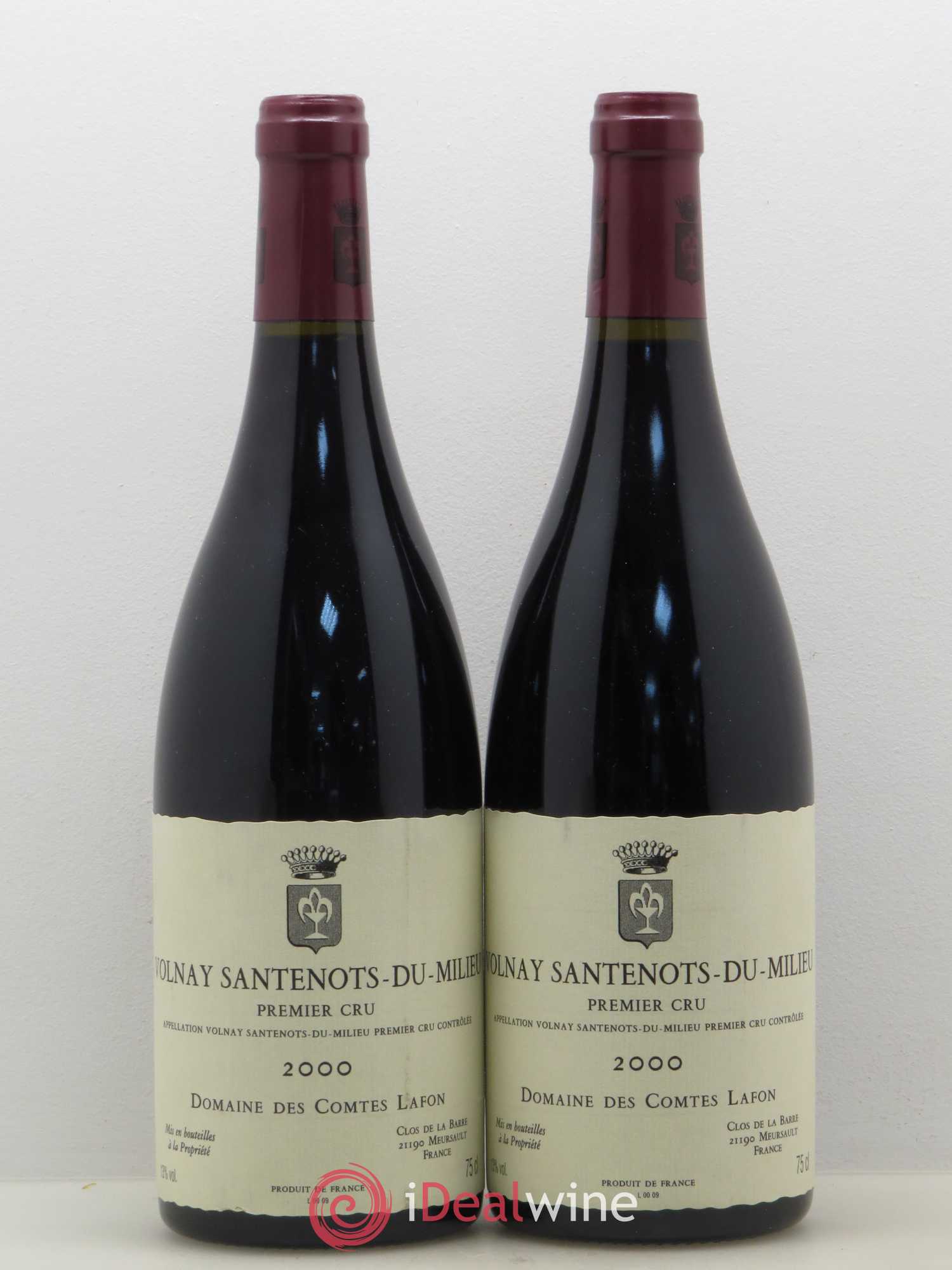 Volnay 1er Cru Santenots du Milieu Comtes Lafon (Domaine des) 2000 - Lot de 2 bouteilles - 0