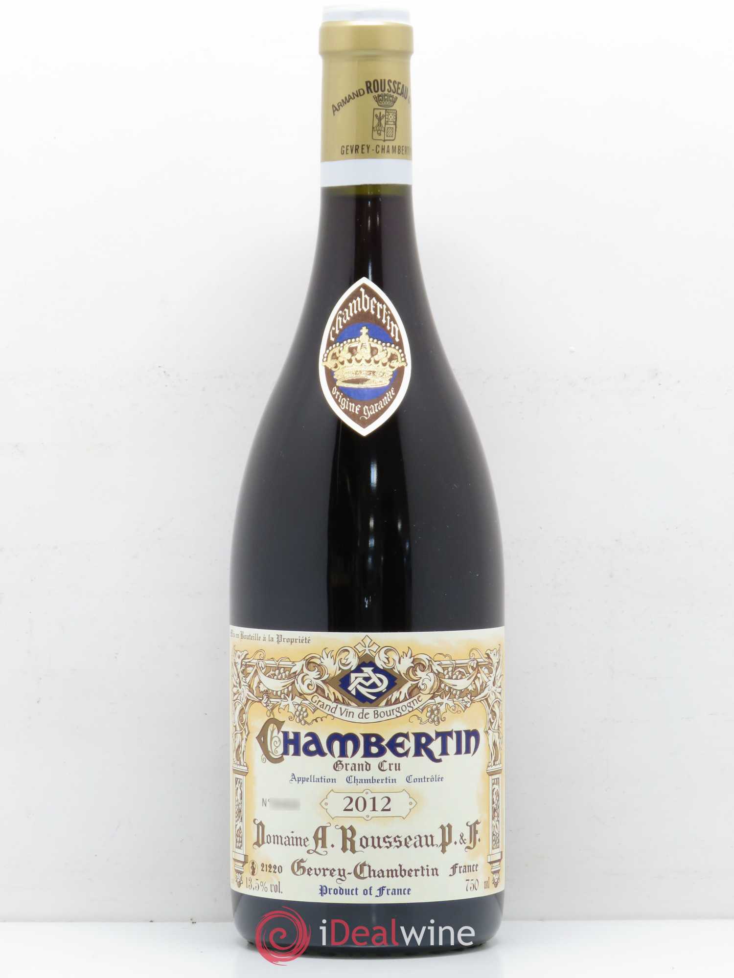 Chambertin Grand Cru Armand Rousseau (Domaine) 2012 - Lot de 1 bouteille - 0