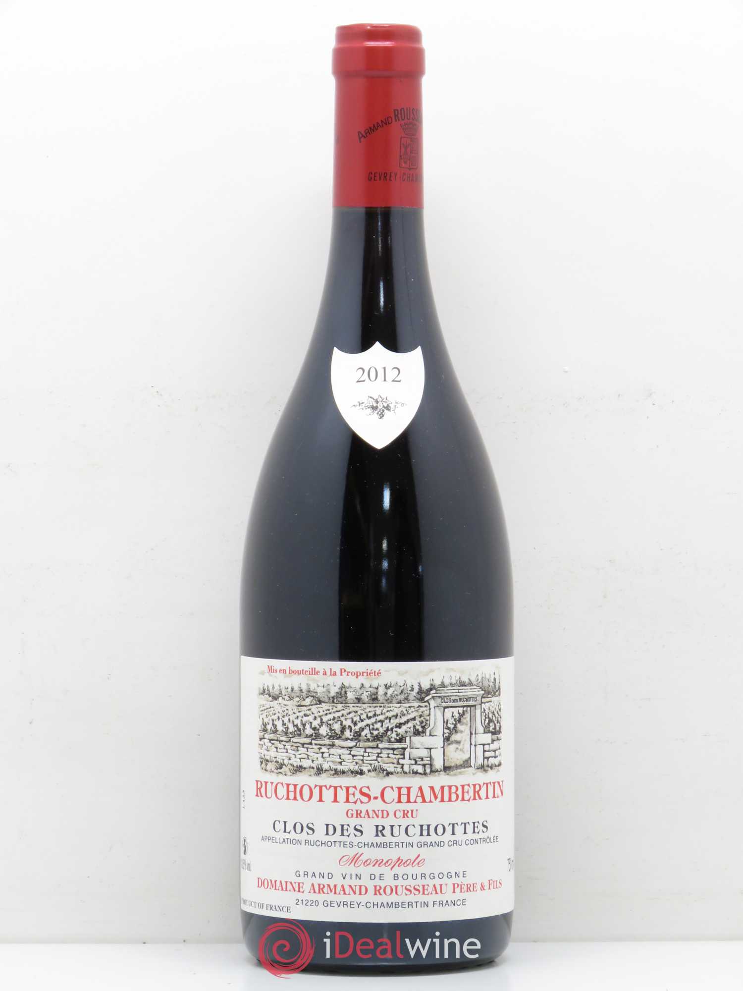 Ruchottes-Chambertin Grand Cru Clos des Ruchottes Armand Rousseau (Domaine) 2012 - Lot de 1 bouteille - 0