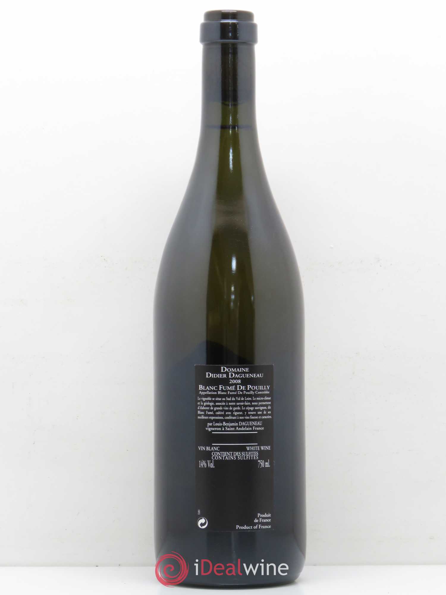 Vin de France (anciennement Pouilly-Fumé) Silex Dagueneau (Domaine Didier - Louis-Benjamin) 2008 - Lot de 1 bouteille - 1