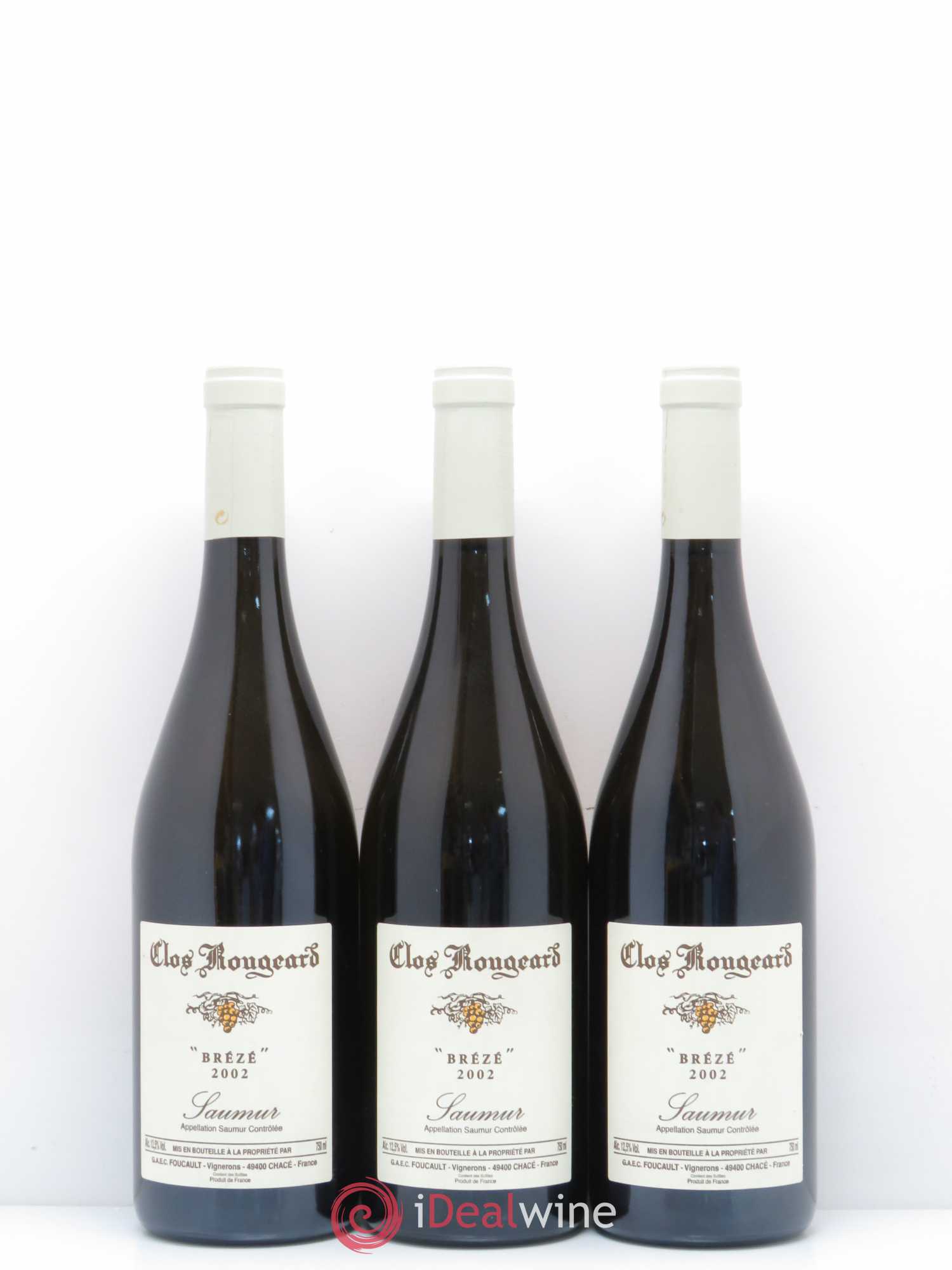 Saumur Brézé Clos Rougeard 2002 - Posten von 3 Flaschen - 0