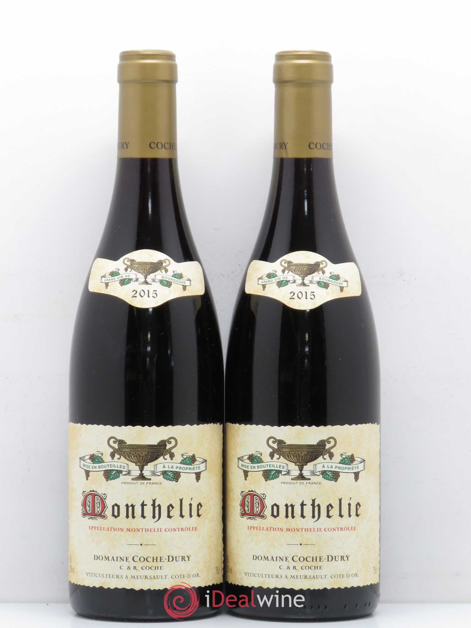 Monthélie Coche Dury (Domaine) 2015 - Lot de 2 bouteilles - 0