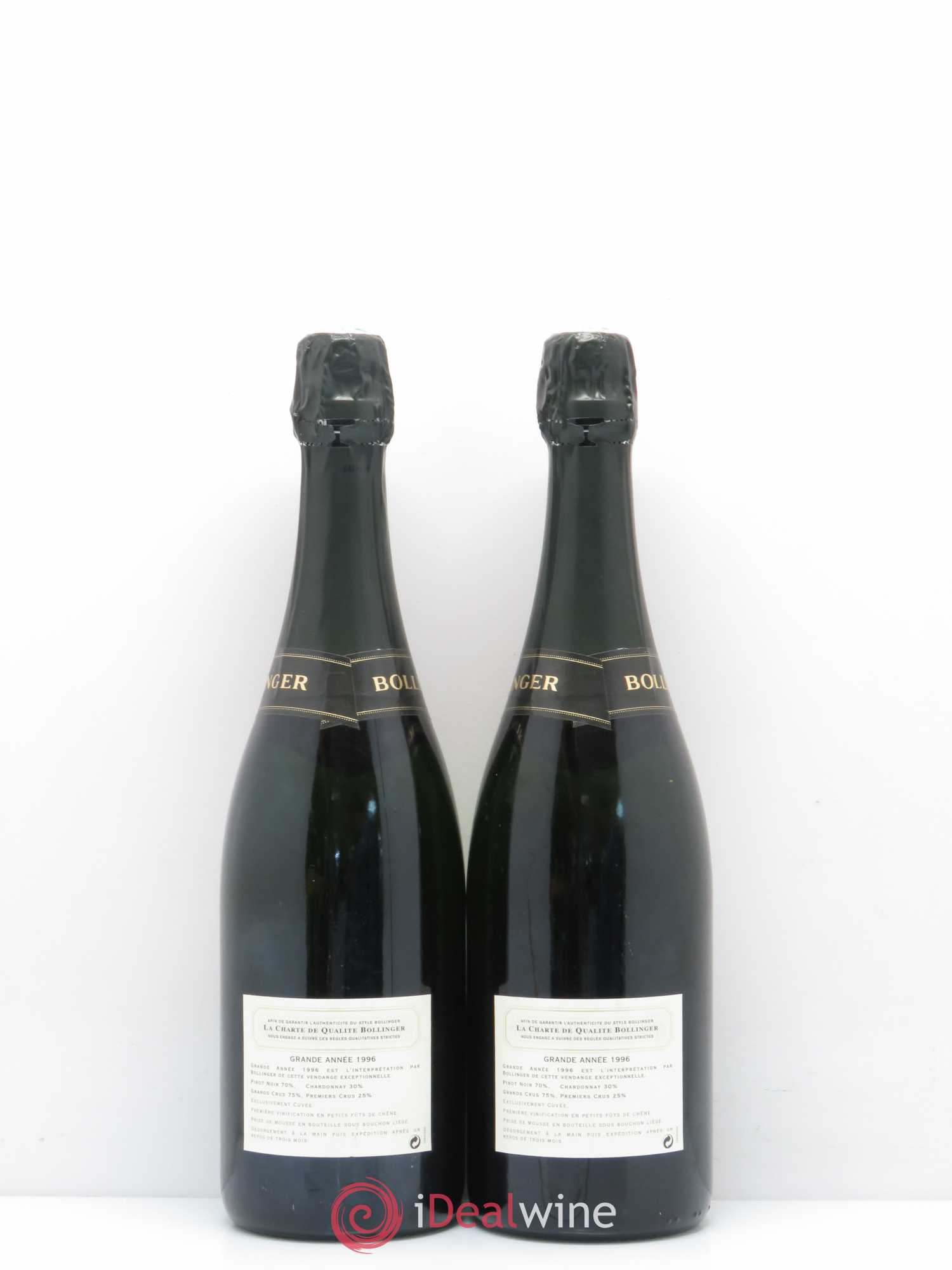 La Grande Année Brut Bollinger 1996 - Lot de 2 bouteilles - 1
