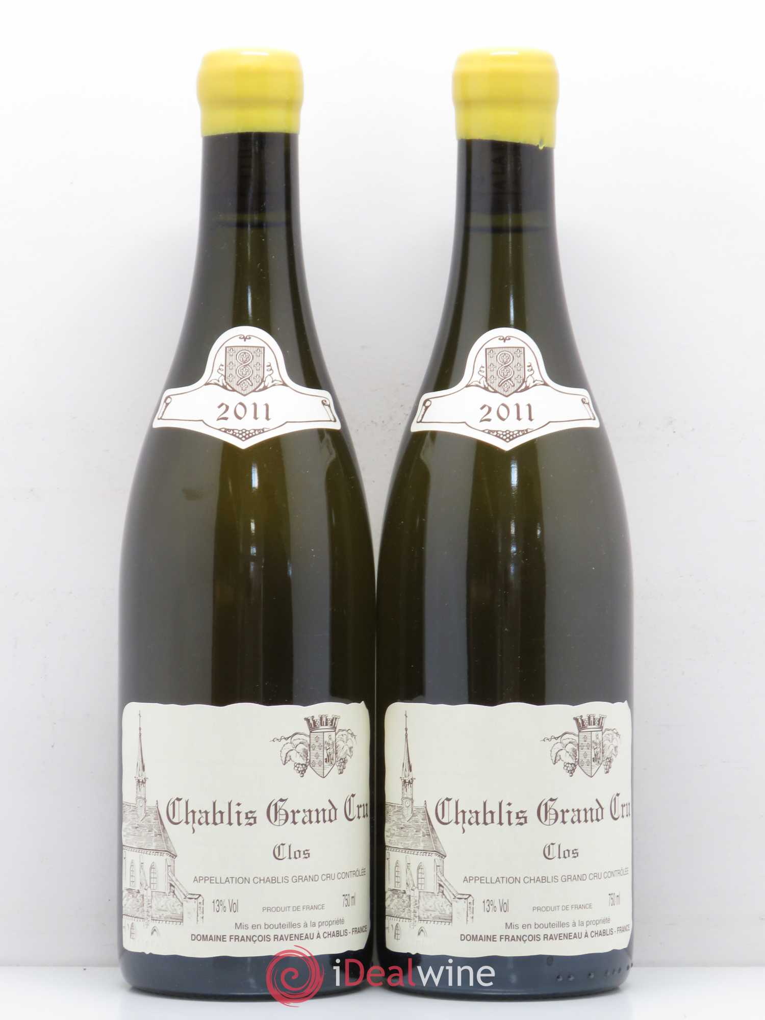 Chablis Grand Cru Clos Raveneau (Domaine) 2011 - Lot de 2 bouteilles - 0