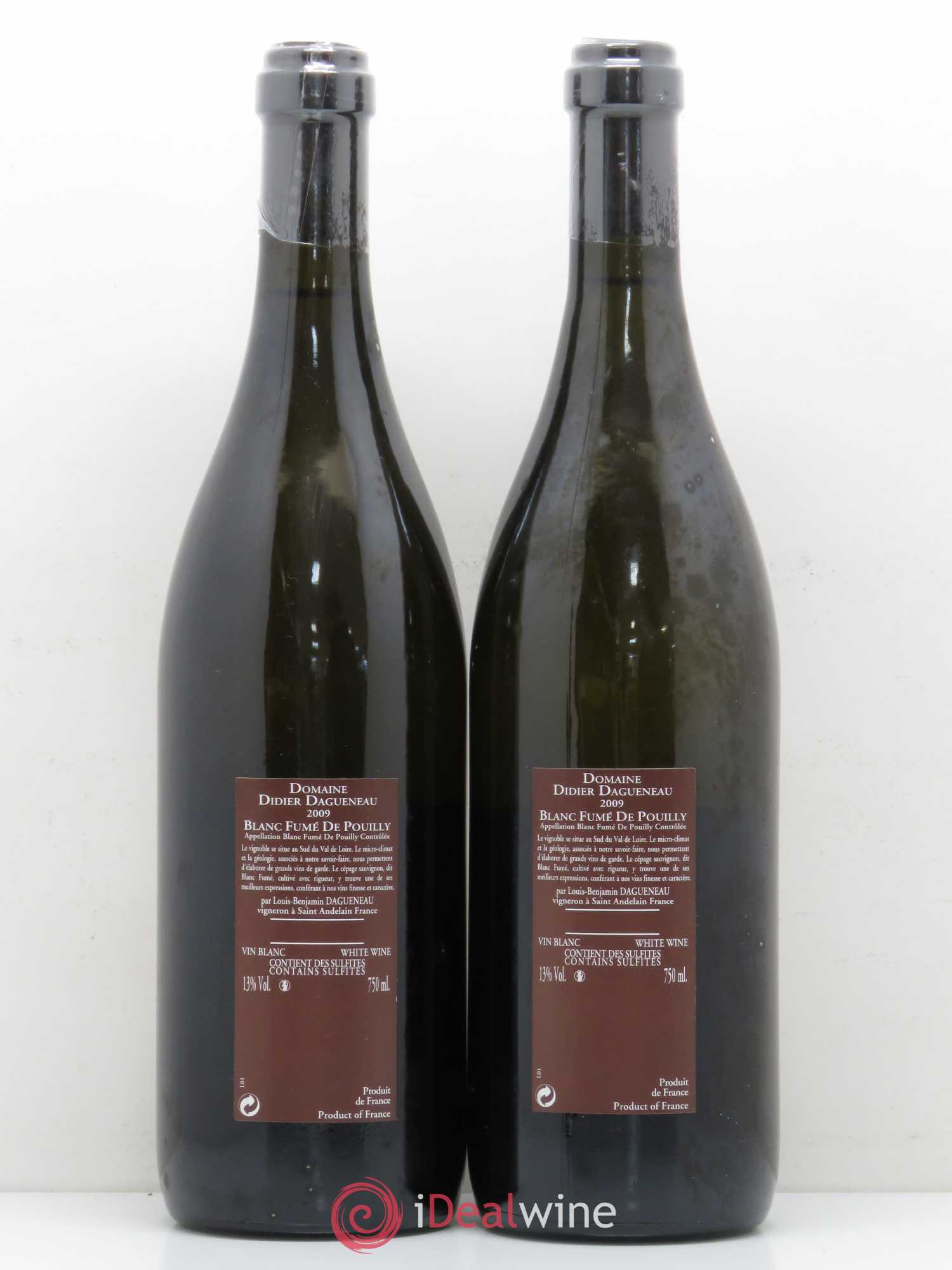 Vin de France (anciennement Pouilly-Fumé) Pur Sang Dagueneau (Domaine Didier - Louis-Benjamin) 2009 - Lot de 2 bouteilles - 1