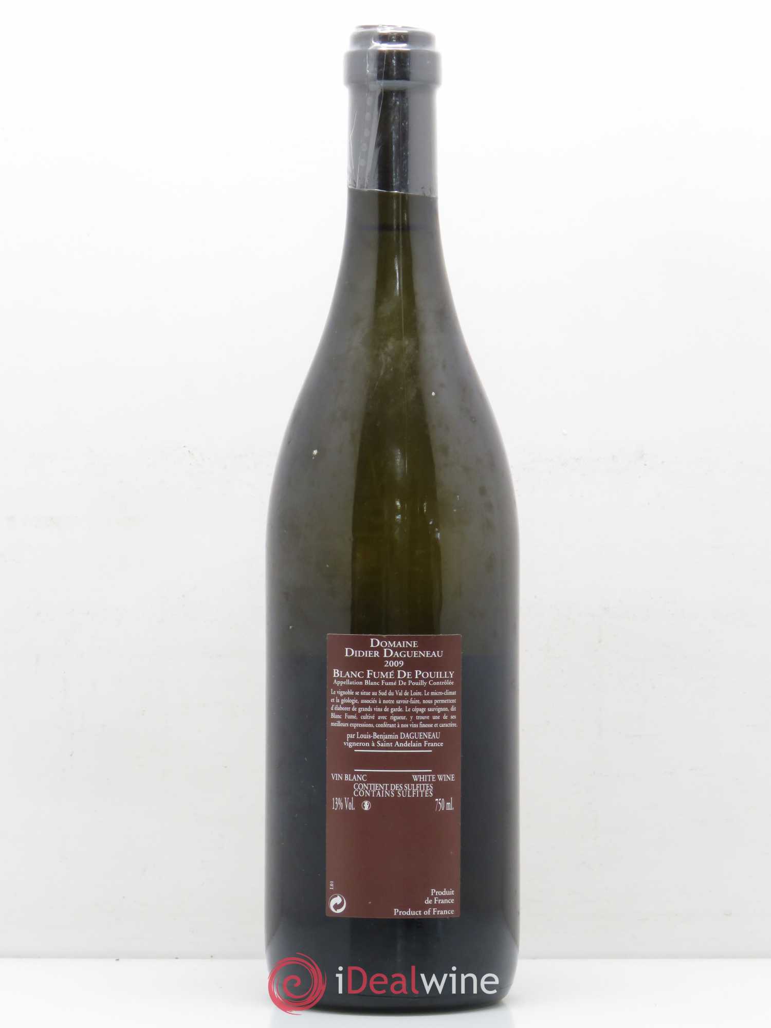 Vin de France (anciennement Pouilly-Fumé) Pur Sang Dagueneau (Domaine Didier - Louis-Benjamin) 2009 - Lot de 1 bouteille - 1