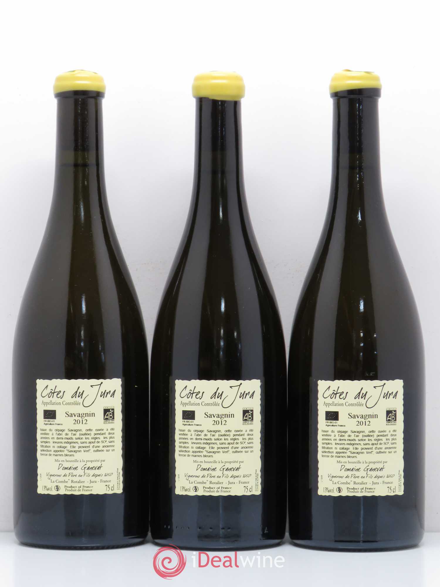 Côtes du Jura Les Chalasses Marnes Bleues Jean-François Ganevat (Domaine) 2012 - Lot de 3 bouteilles - 1